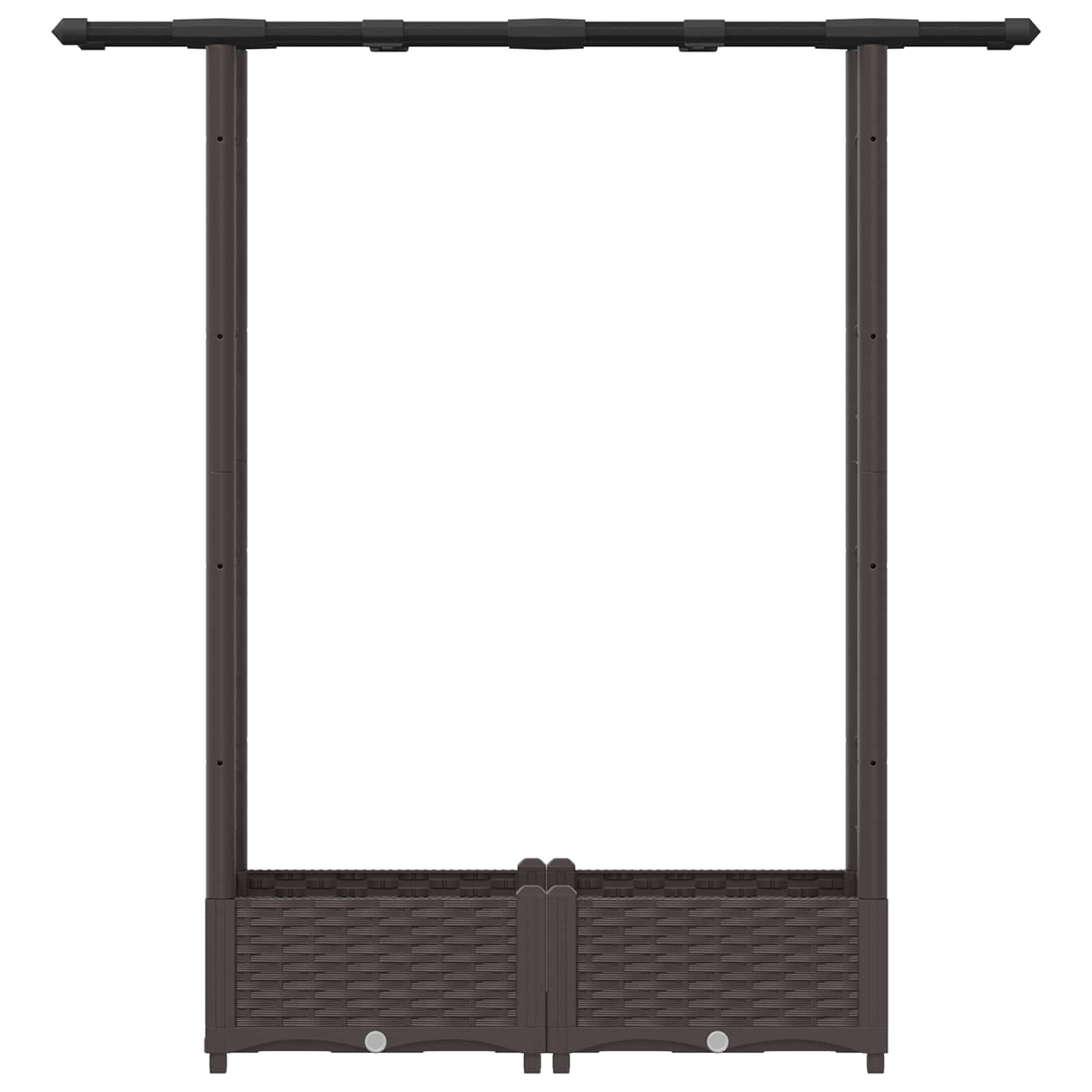 Povišeni krevet s mrežom i krovom Smeđa 122,5 x 40 x 123 cm PP