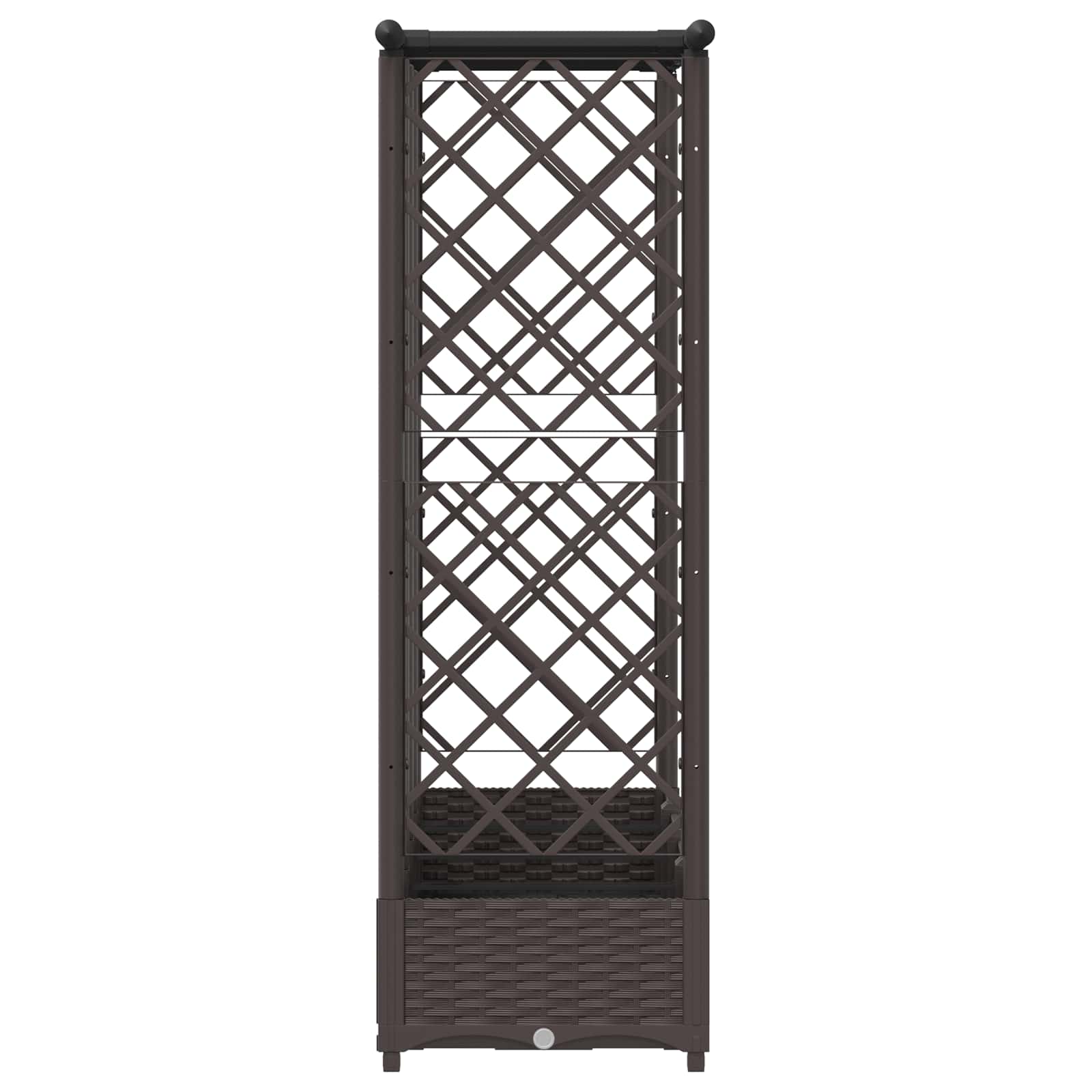 Povišeni krevet s mrežom i krovom Smeđa 202,5 x 40 x 123 cm PP