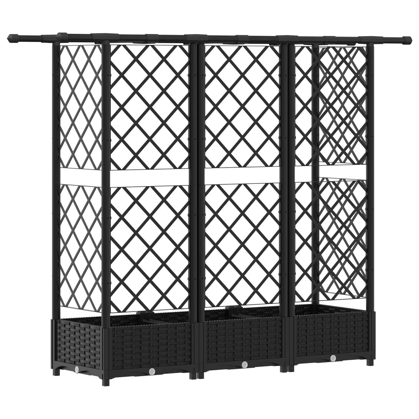 Povišeni krevet s mrežom i krovom Crna 164 x 40 x 123 cm PP