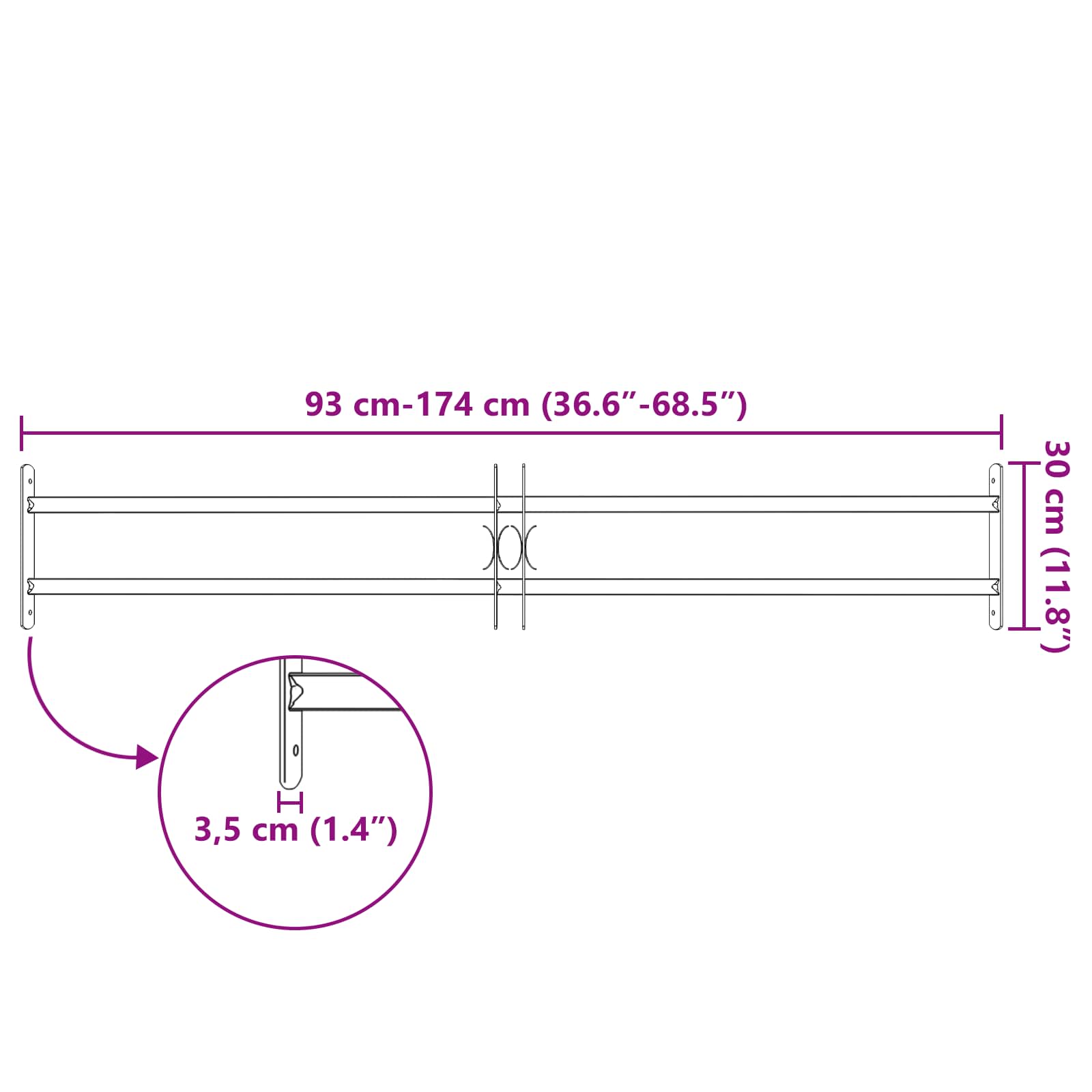 Rešetka za sigurnost prozora s 2 prekrižena nosača 3 pcs