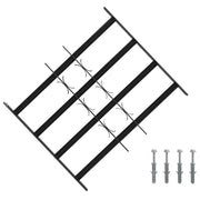 Sigurnosna rešetka za prozore s 4 poprečne šipke 3 pcs 43-74 cm