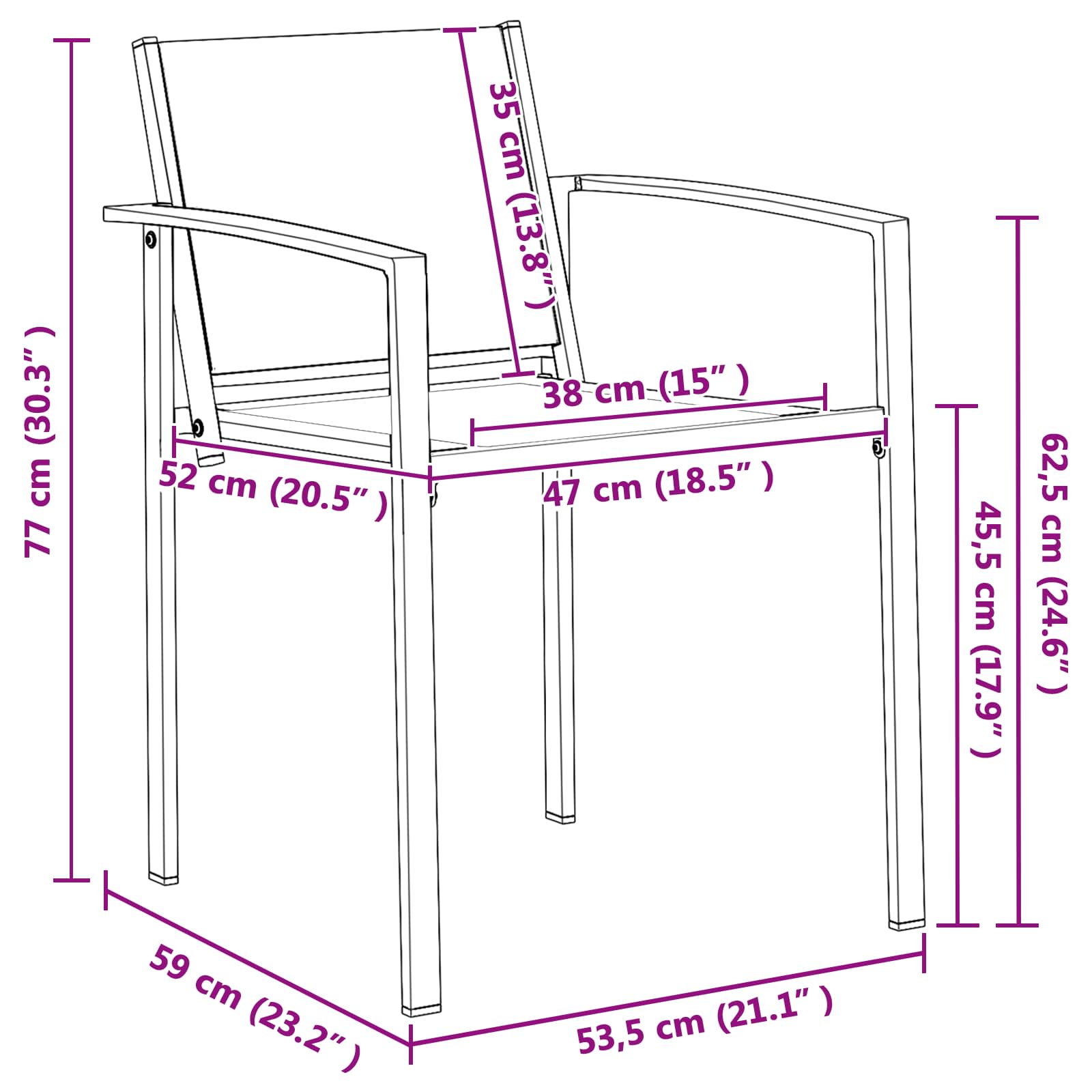 Set vanjskog namještaja 3 pcs Crna i antracit 80 x 80 x 73 cm