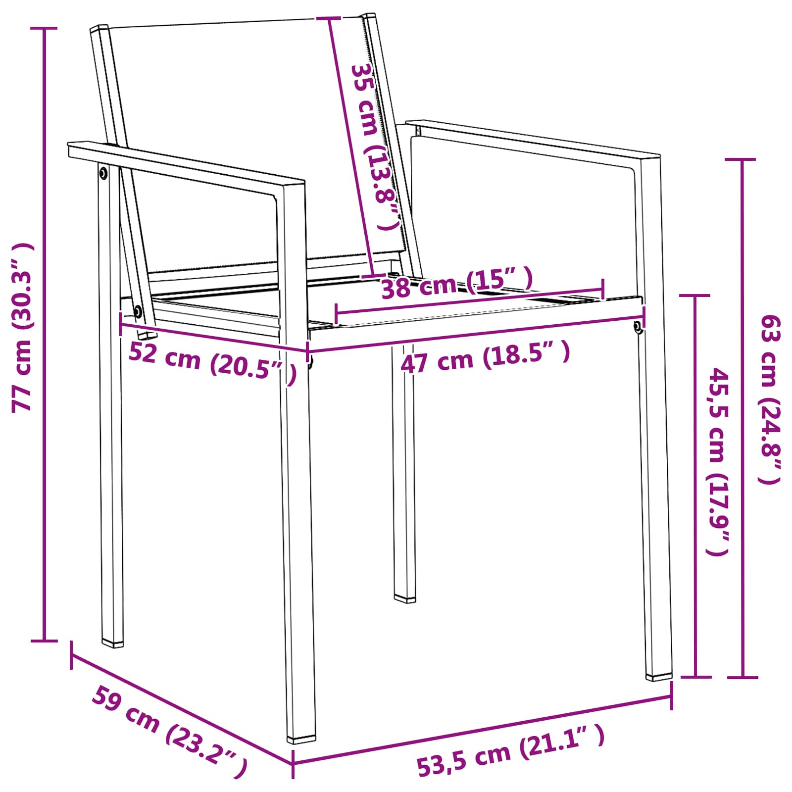 Set vanjskog namještaja 3 pcs Crna i antracit 80 x 80 x 73 cm