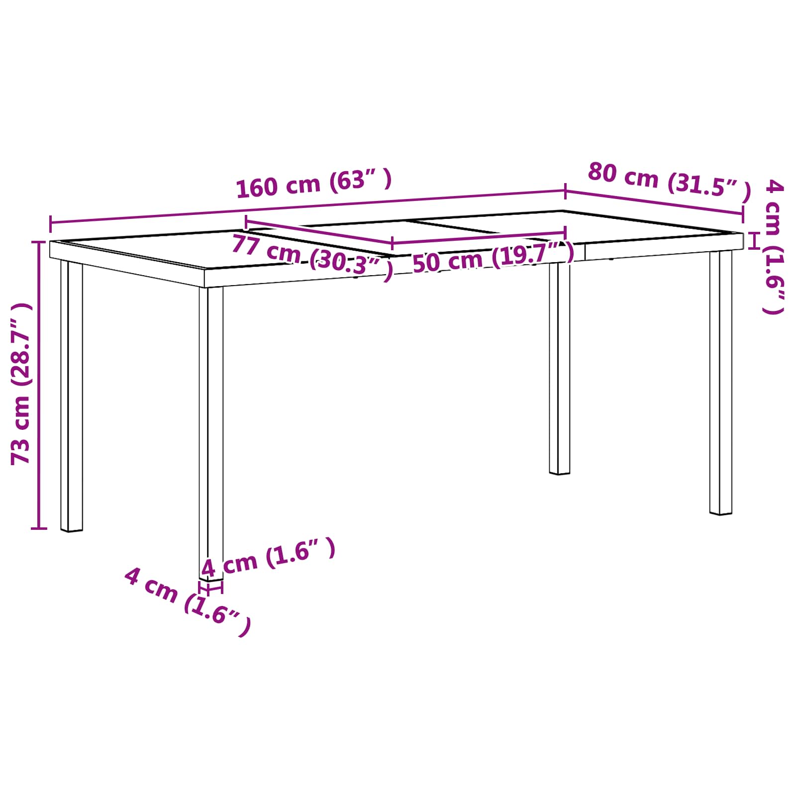 Set vanjskog namještaja 5 pcs Crna i antracit Tekstilen