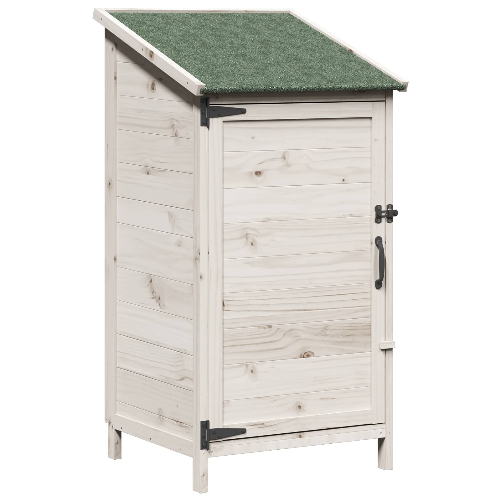 Vrtna Šupa s krovom Bijela 59 x 56 x 113,5 cm Čvrsto drvo jele