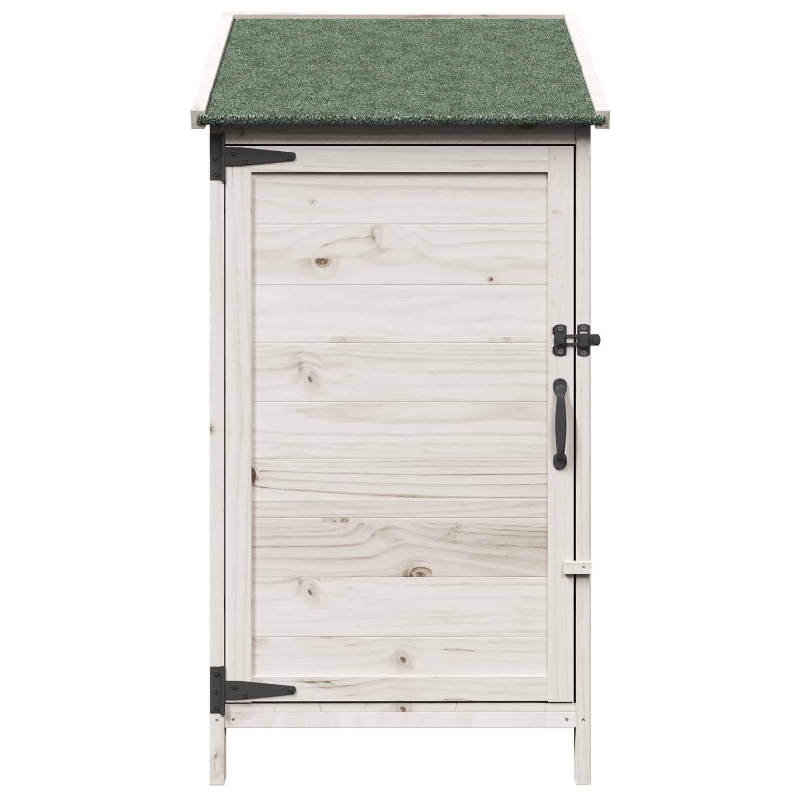 Vrtna Šupa s krovom Bijela 59 x 56 x 113,5 cm Čvrsto drvo jele