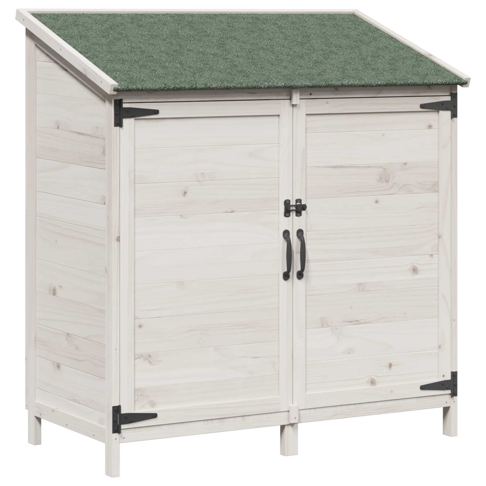 Vrtna Šupa Bijela 106,5 x 56 x 113,5 cm Čvrsto drvo jele