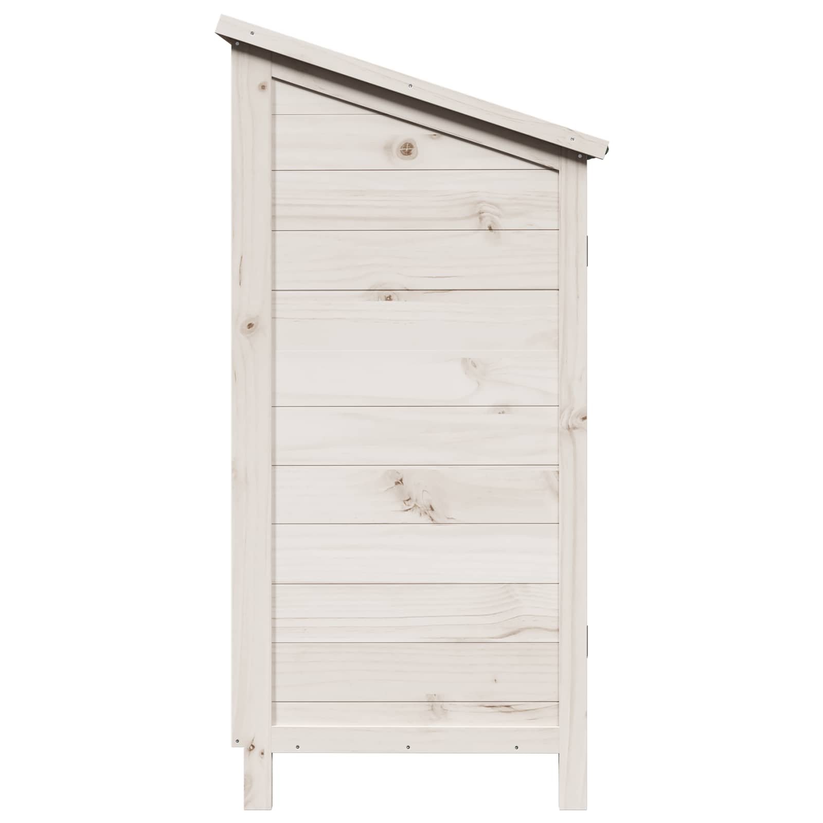 Vrtna Šupa s krovom Bijela 59 x 56 x 113,5 cm Čvrsto drvo jele