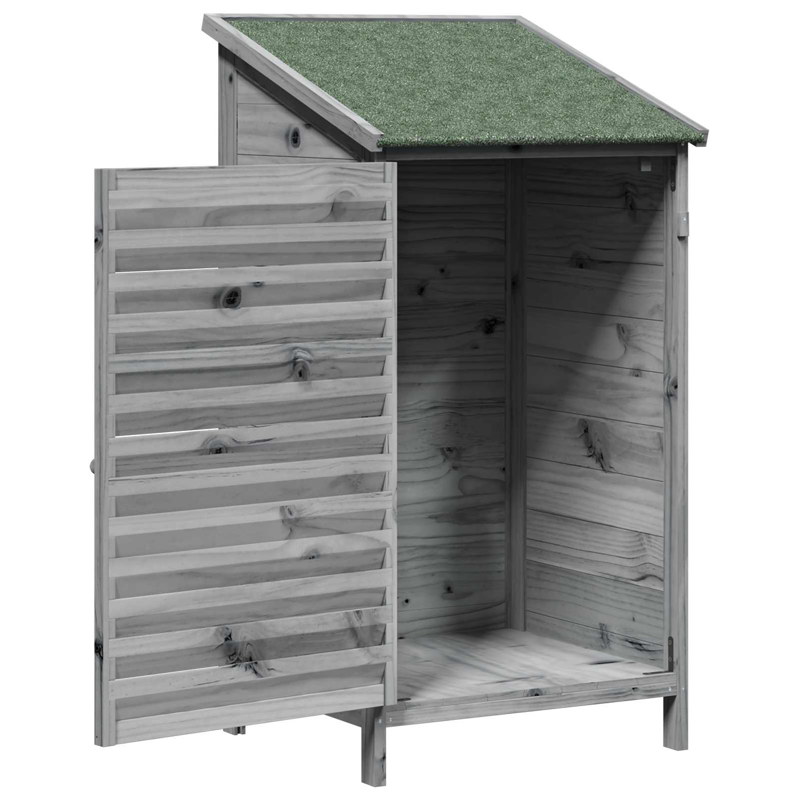 Vrtna Šupa s krovom Siva 59 x 56 x 113,5 cm Čvrsto drvo jele