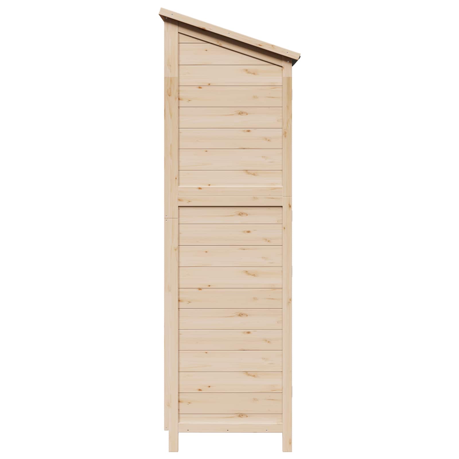Vrtna Šupa s krovom Prirodna 59 x 56 x 176 cm Čvrsto drvo jele