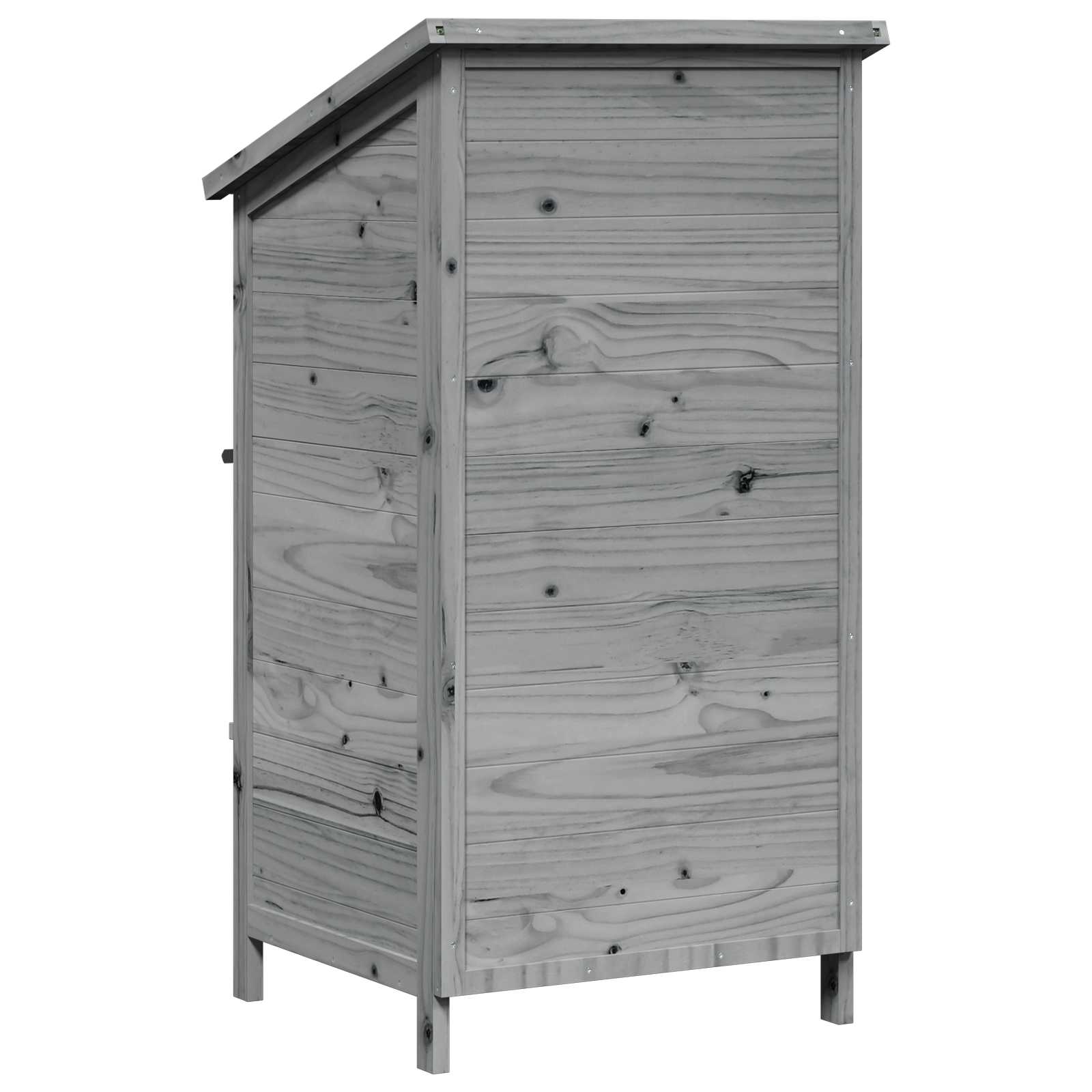 Vrtna Šupa s krovom Siva 59,5 x 56 x 113,5 cm Čvrsto drvo jele