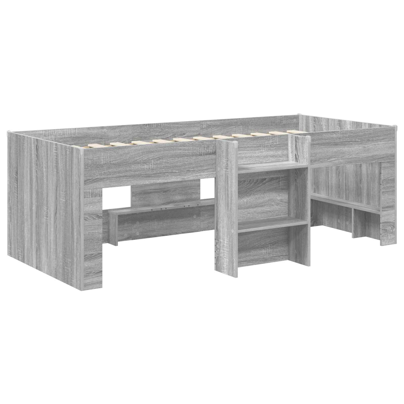 Kreveta za visoko spavanje djece 2 pcs Siva Sonoma