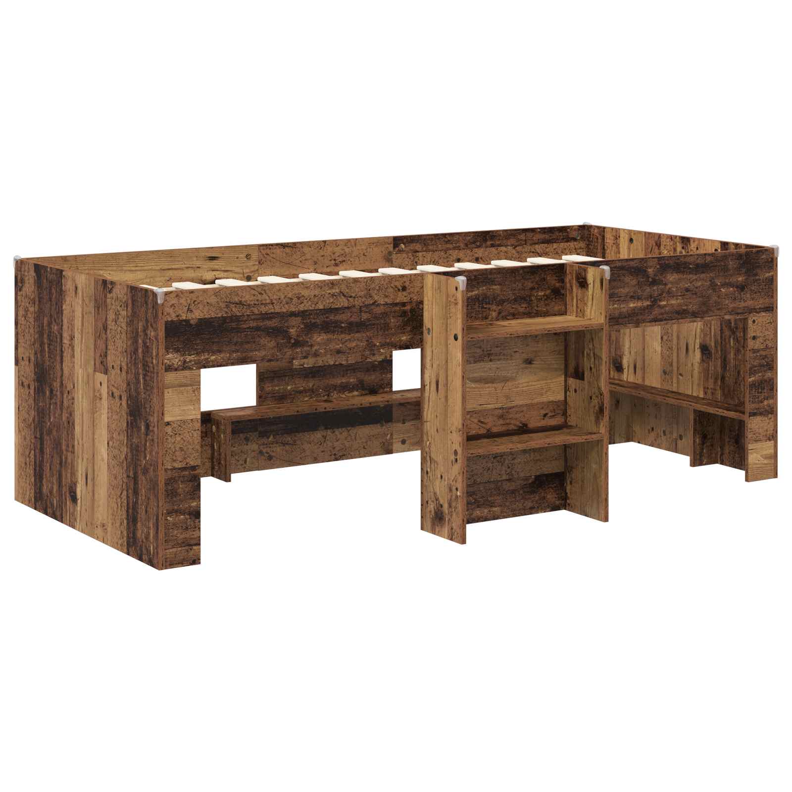 Kreveta za visoko spavanje djece 2 pcs Staro drvo 98.5 x 200 cm