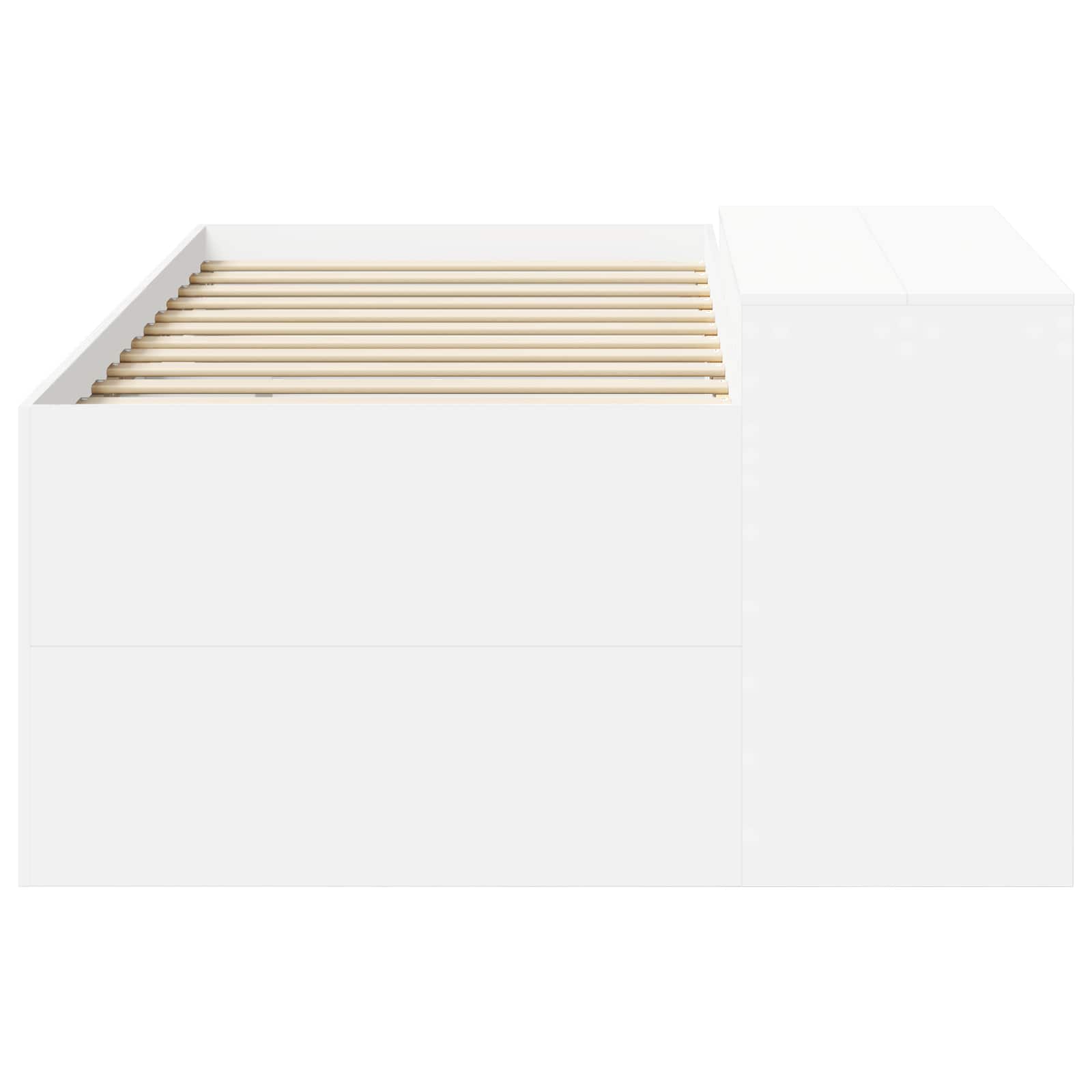 Krevet za djecu s visokim okvirom i stolom Bijela 80 x 200 cm