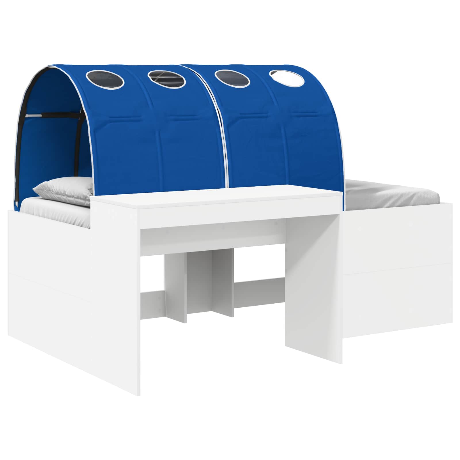 Krevet s Tunnels 4 pcs Bijela i plava Konstruirano drvo