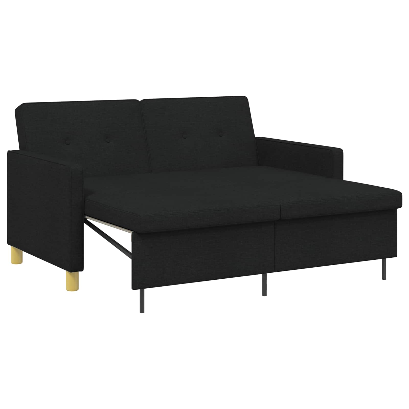 Krevet-sofa na razvlačenje Crna Tkanina