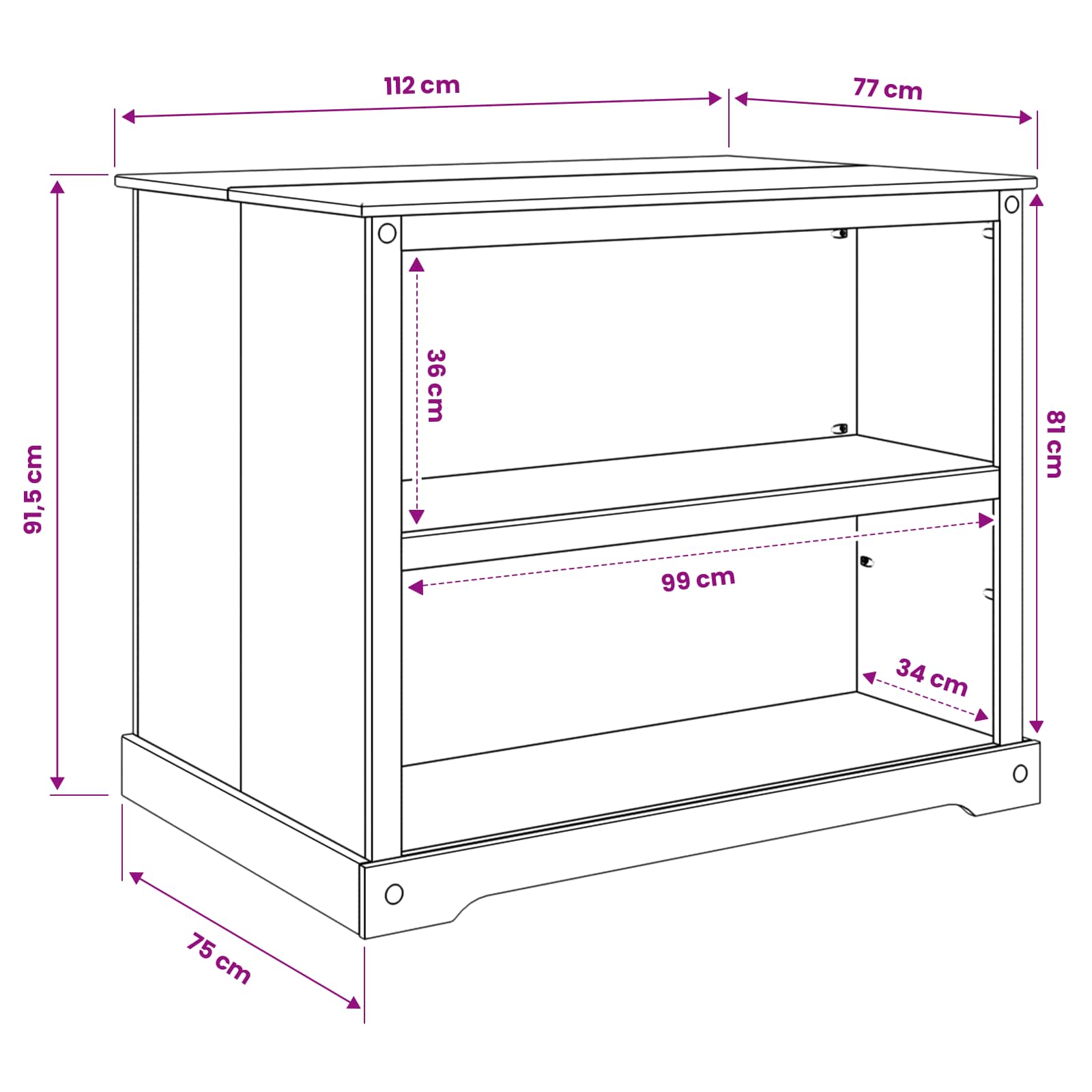 Kuhinjski kolica 2 pcs Medeni vosak 112 x 77 x 91,5 cm