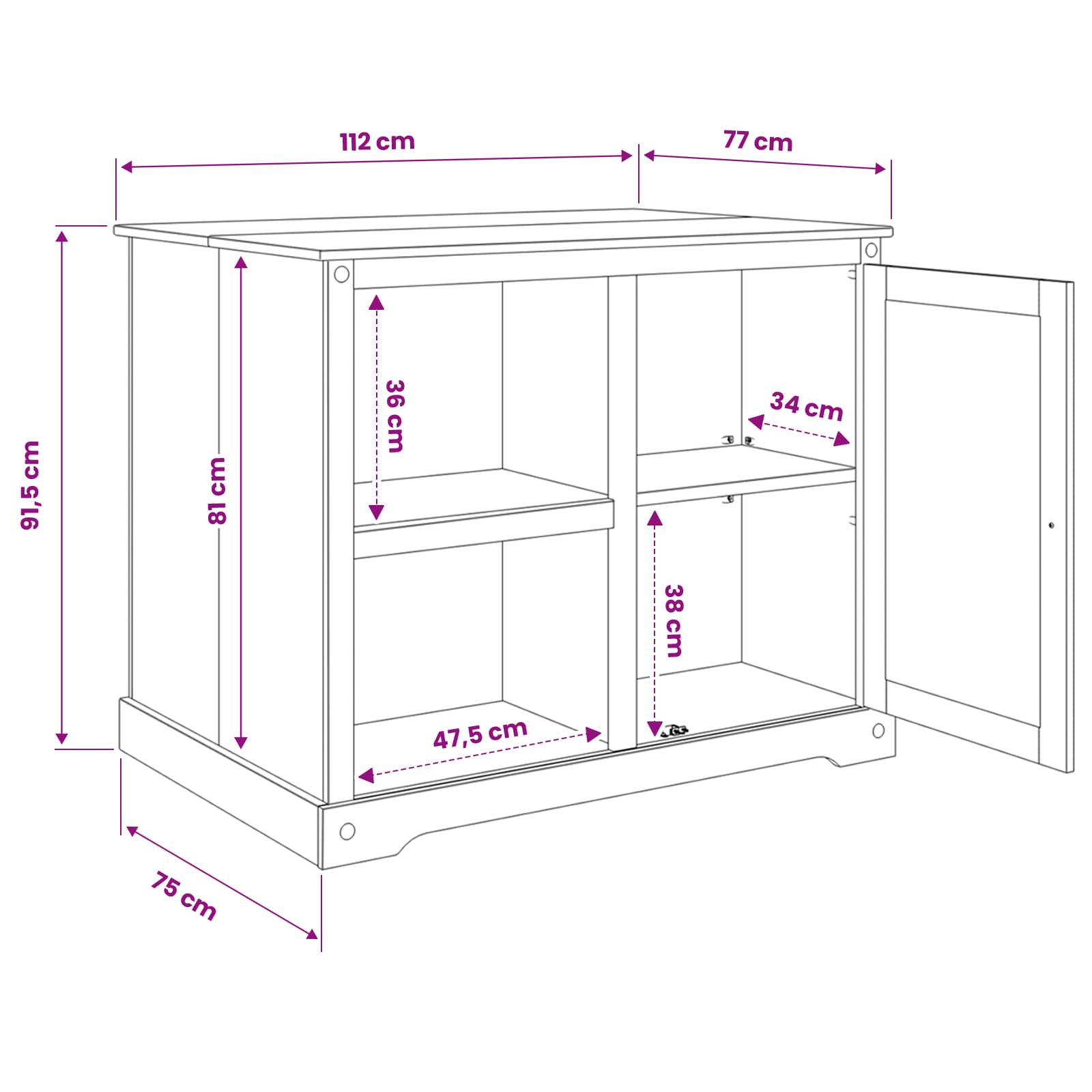 Kuhinjski kolica 2 pcs Medeni vosak 112 x 77 x 91,5 cm