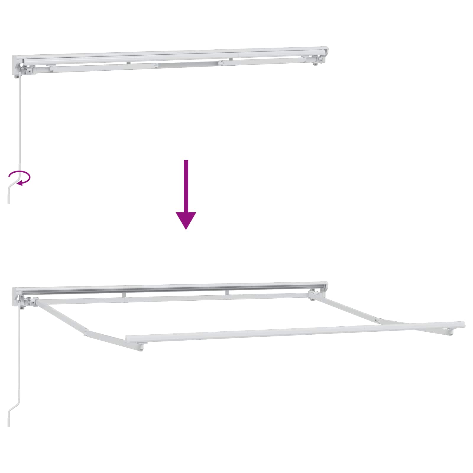 Povlačivi tende Sivosmeđa 2,5 x 2 m Poliester i aluminij
