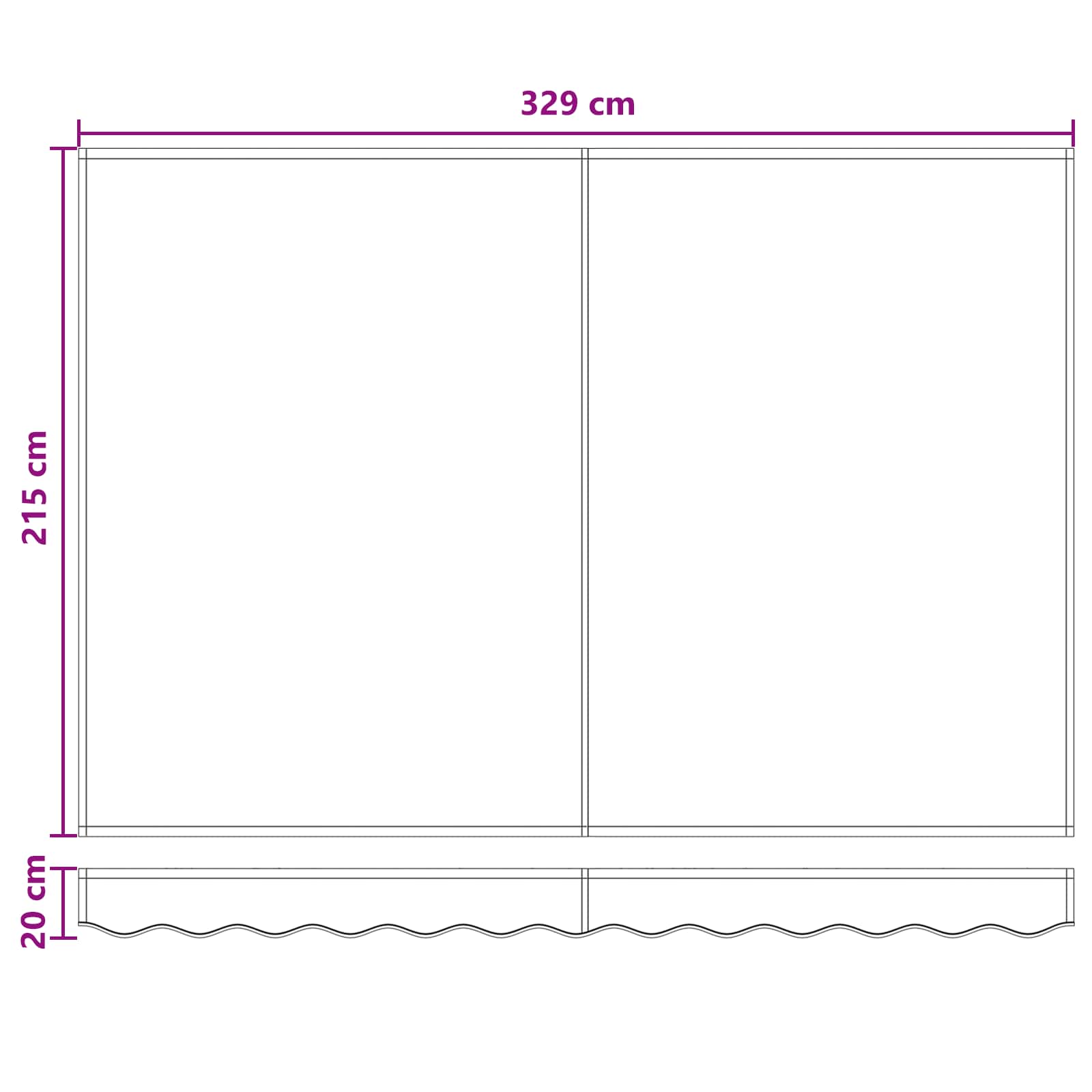 Električna retraktabilna tenda Sivosmeđa