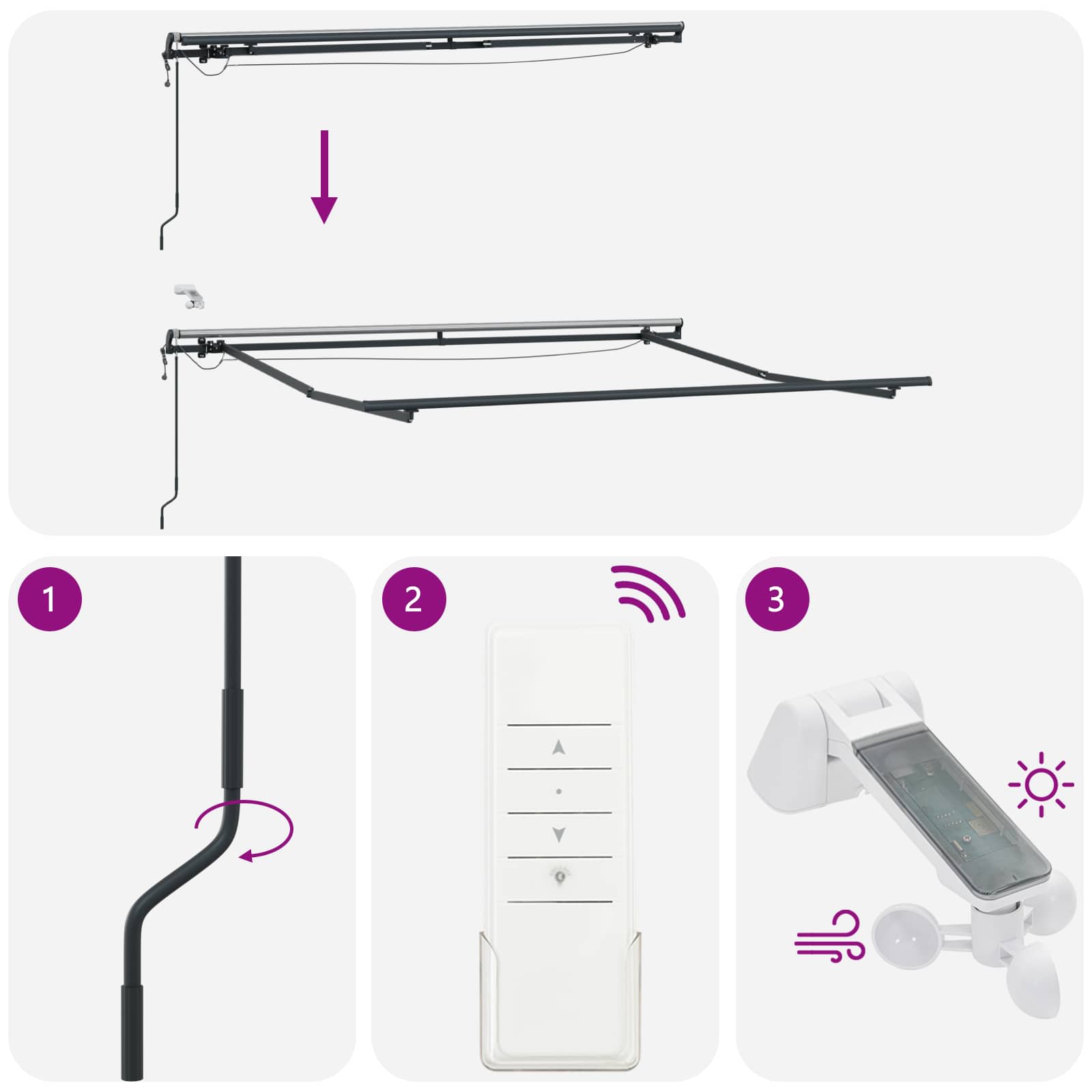 Tkanina za tende Sivosmeđa 300 x 250 cm Poliester
