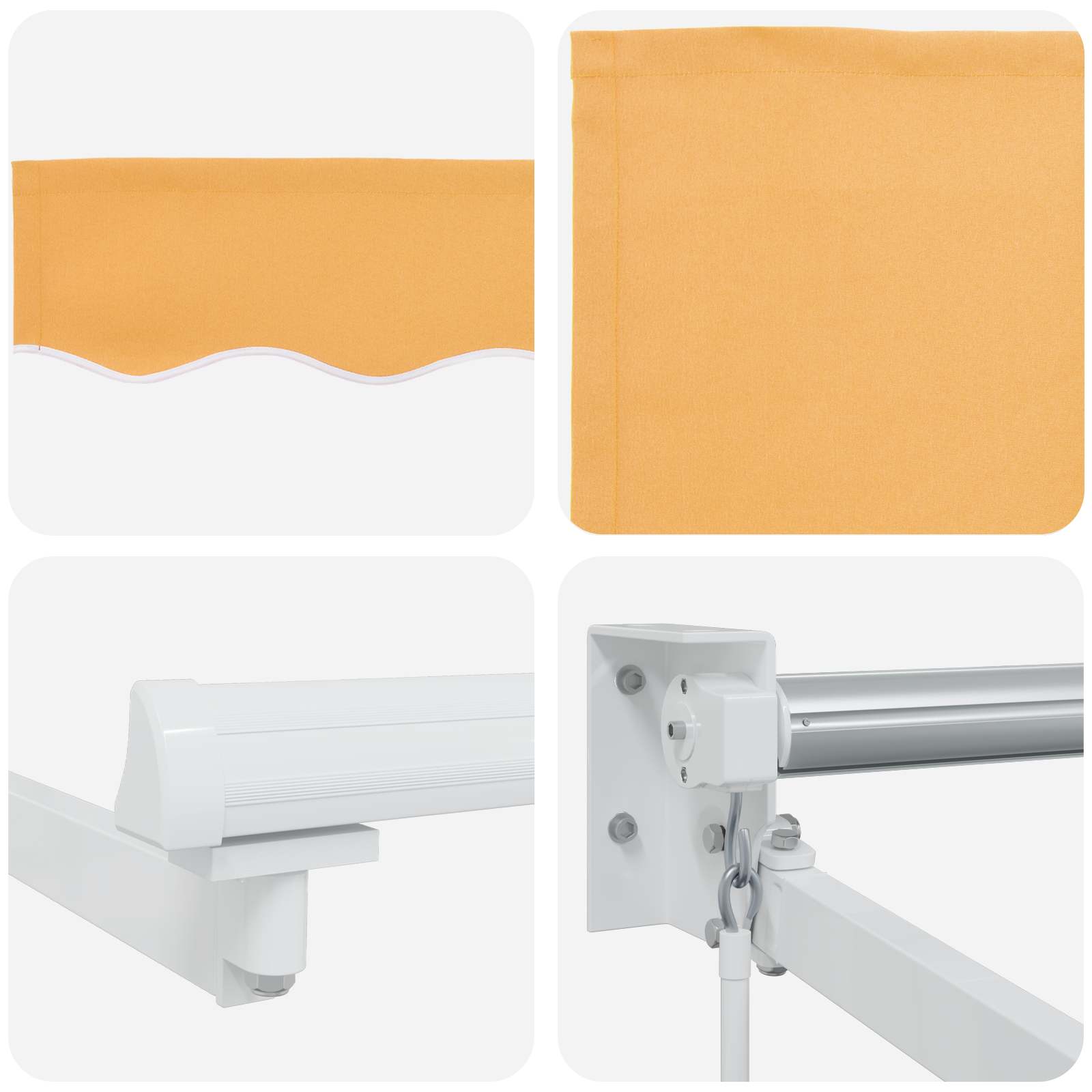 Povlačivi tende Pijesak 3 x 2,5 m 100% Poliester i Aluminij