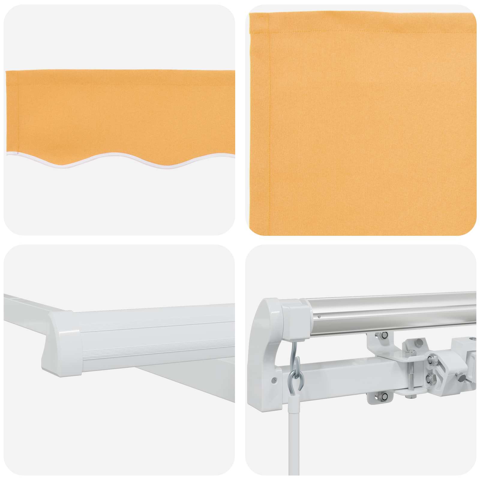 Povlačivi tende Pijesak 350 x 250 cm Tkanina i Aluminij