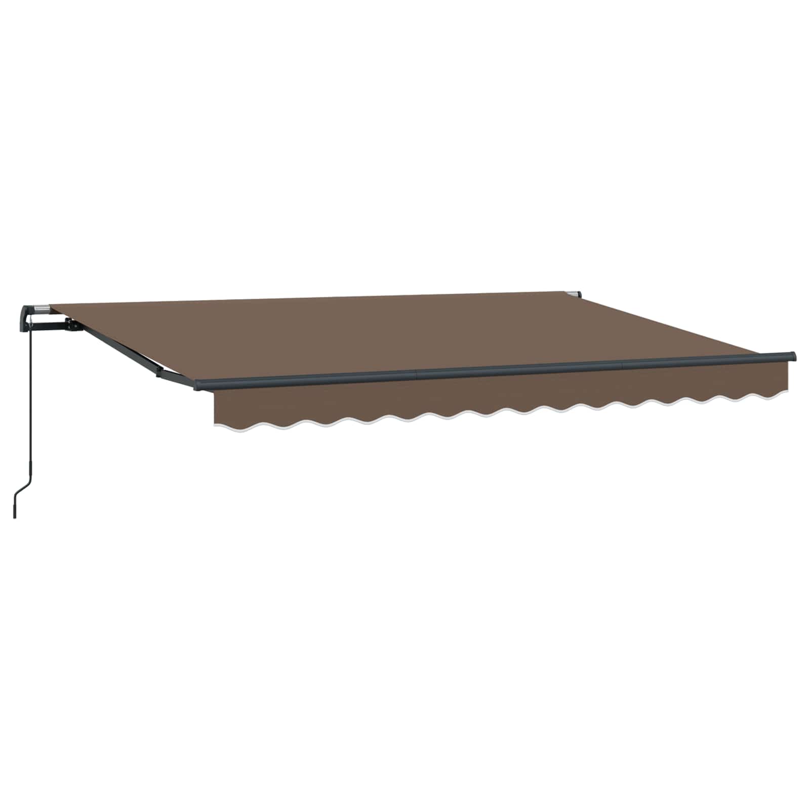 Povlačivi tende Sivosmeđa 350 x 250 cm Poliester i aluminij