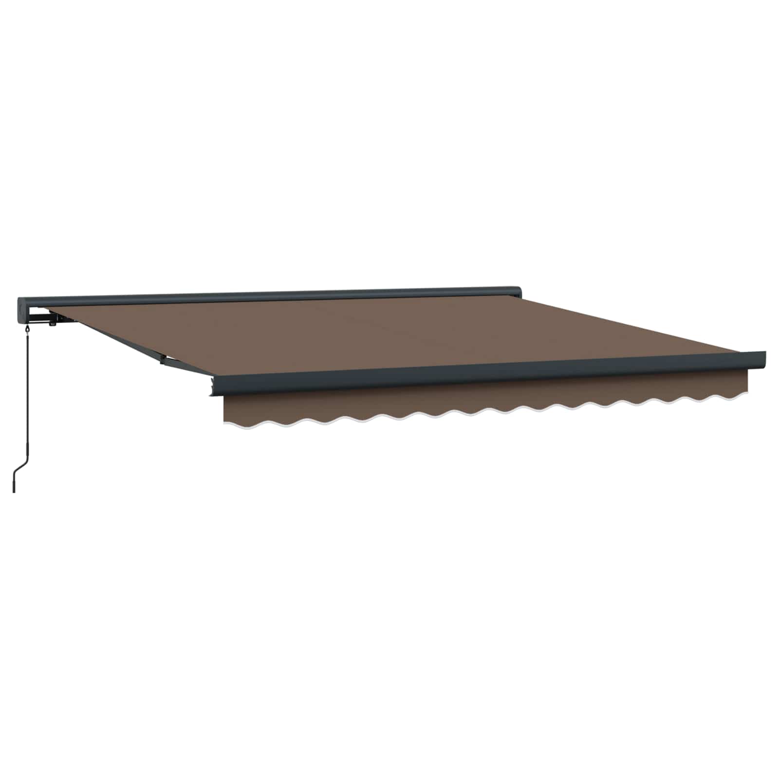 Povlačivi tende Sivosmeđa 350 x 250 cm Platno i Aluminij