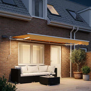 Povlačivi tende Pijesak 400 × 350 cm Tkanina i Aluminij