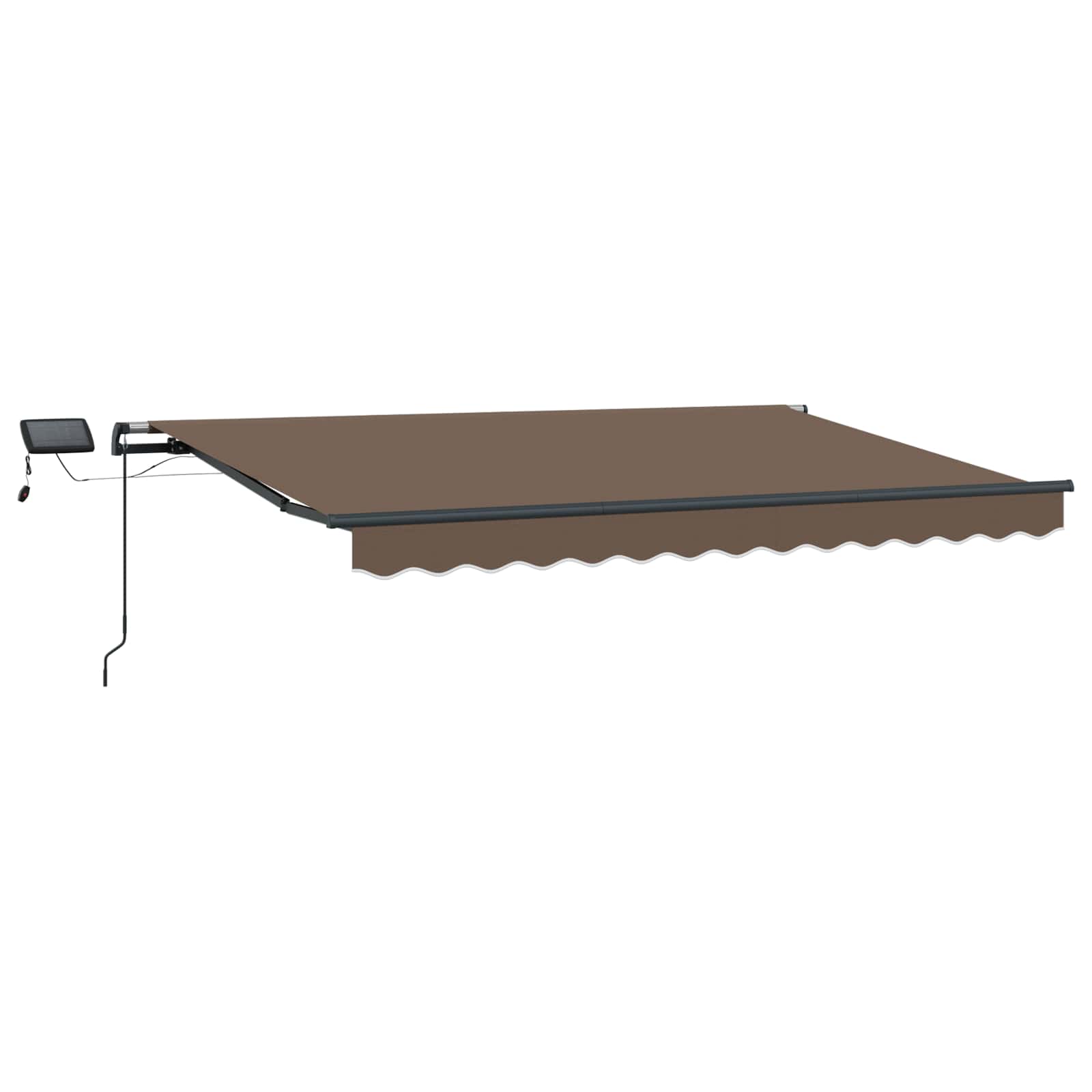 Povlačivi tende Sivosmeđa 400 × 300 cm Tkanina i Aluminij
