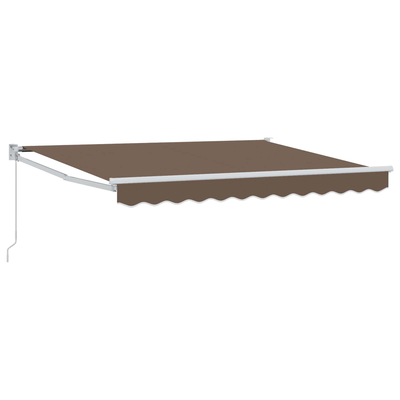 Povlačivi tende Sivosmeđa 4 × 3 m 100% Poliester i Aluminij