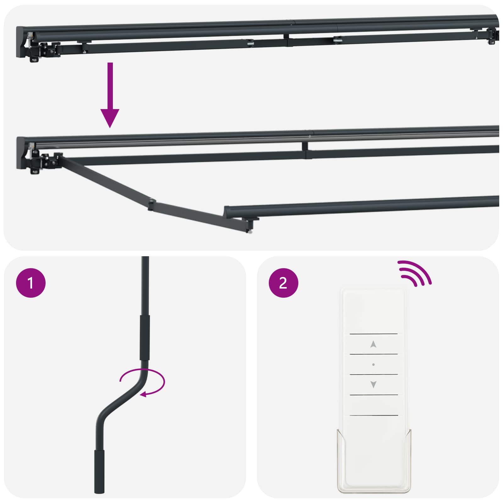 Povlačivi tende Sivosmeđa 4 × 3 m Poliester i aluminij