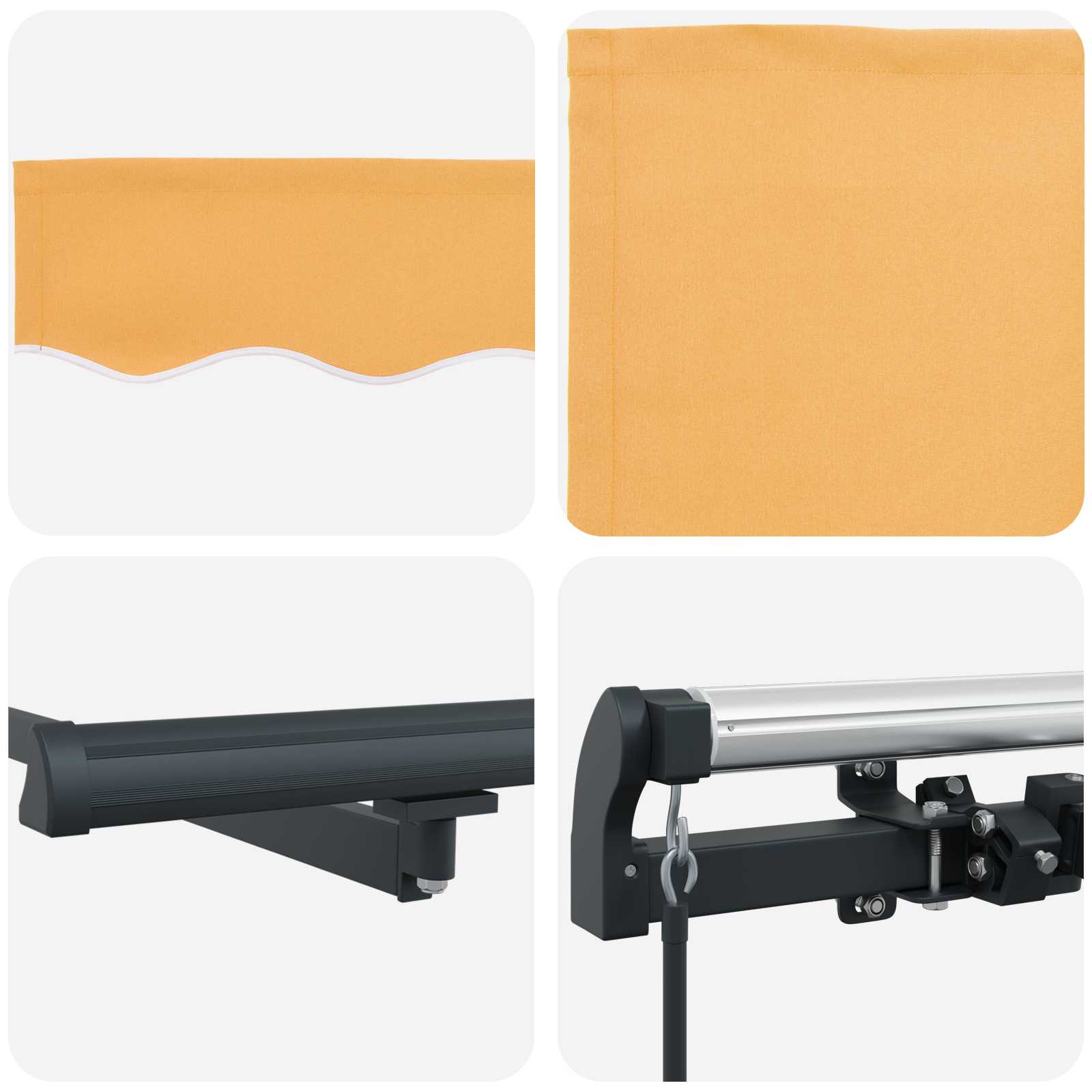 Povlačivi tende Pijesak 450 × 300 cm Poliester i aluminij