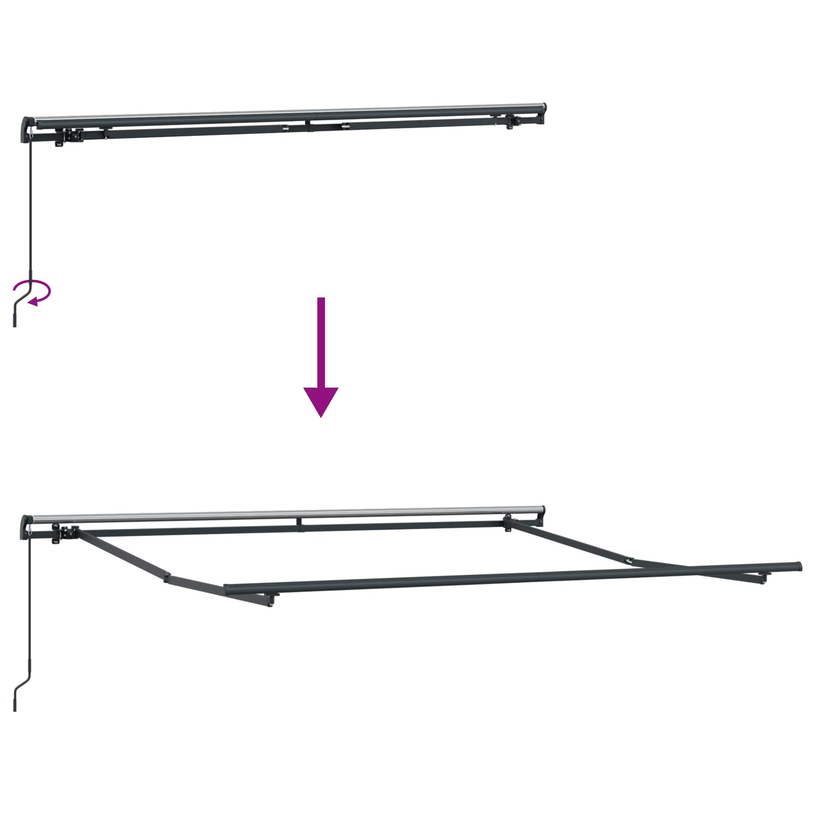 Povlačivi tende Pijesak 450 × 300 cm Poliester i aluminij
