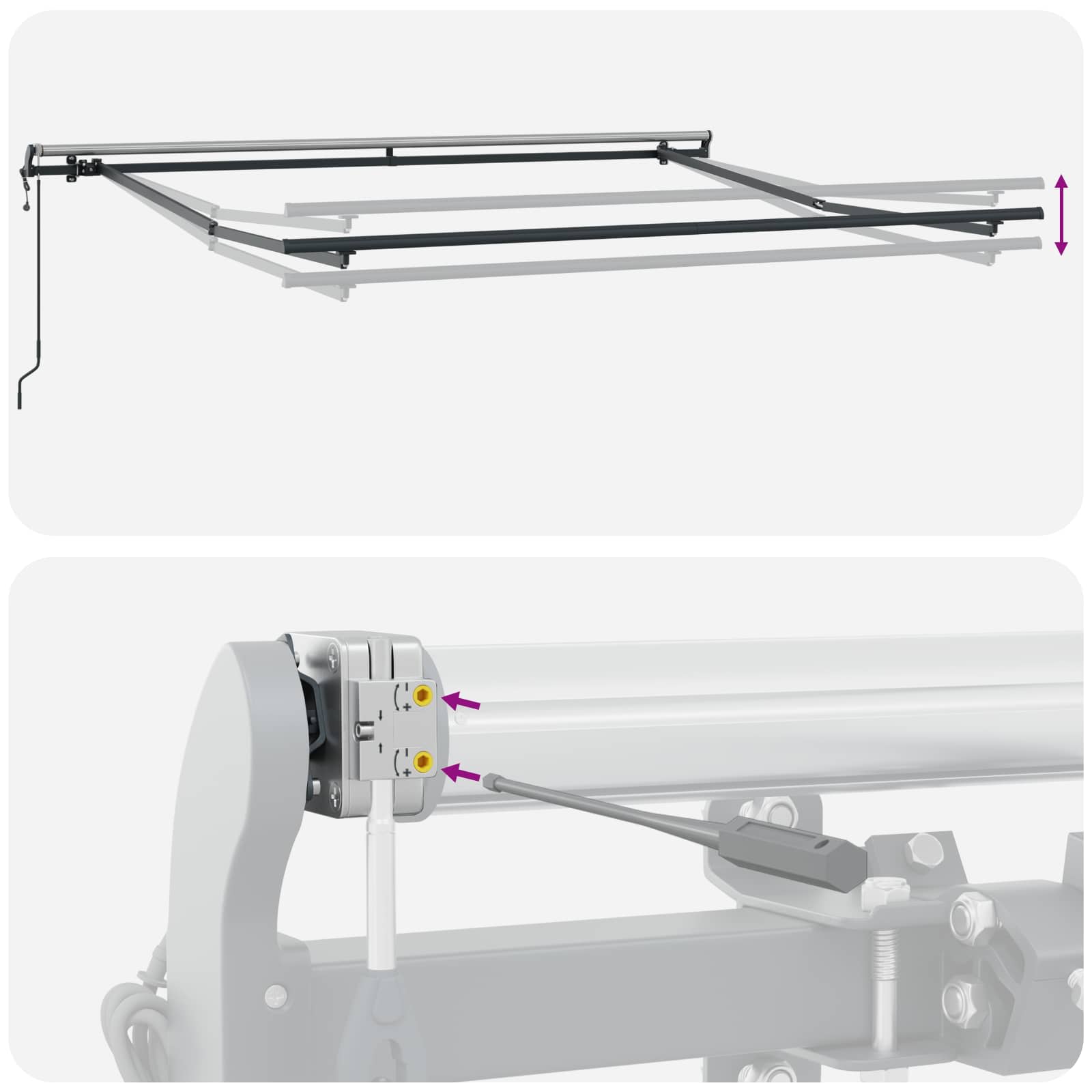 Povlačivi tende Pijesak 450 × 300 cm Tkanina i Aluminij
