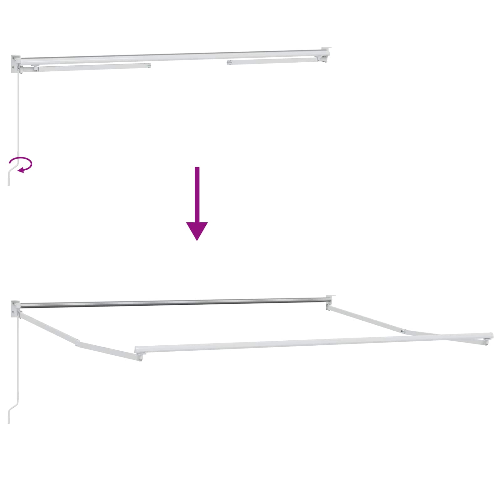 Povlačivi tende Pijesak 4,5 × 3 m 100% Poliester i Aluminij