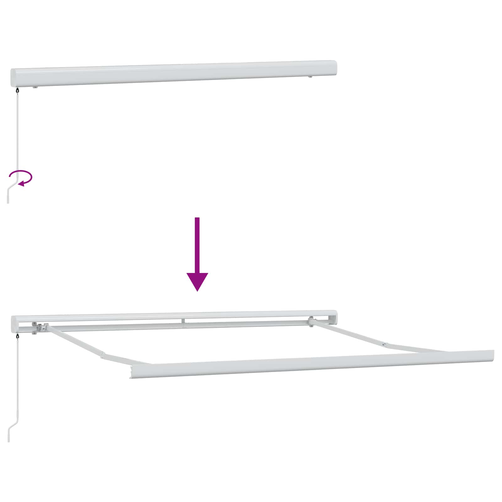 Povlačivi tende Pijesak 450 × 300 cm Platno i Aluminij