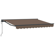 Povlačivi tende Sivosmeđa 4,5 × 3 m Poliester i aluminij