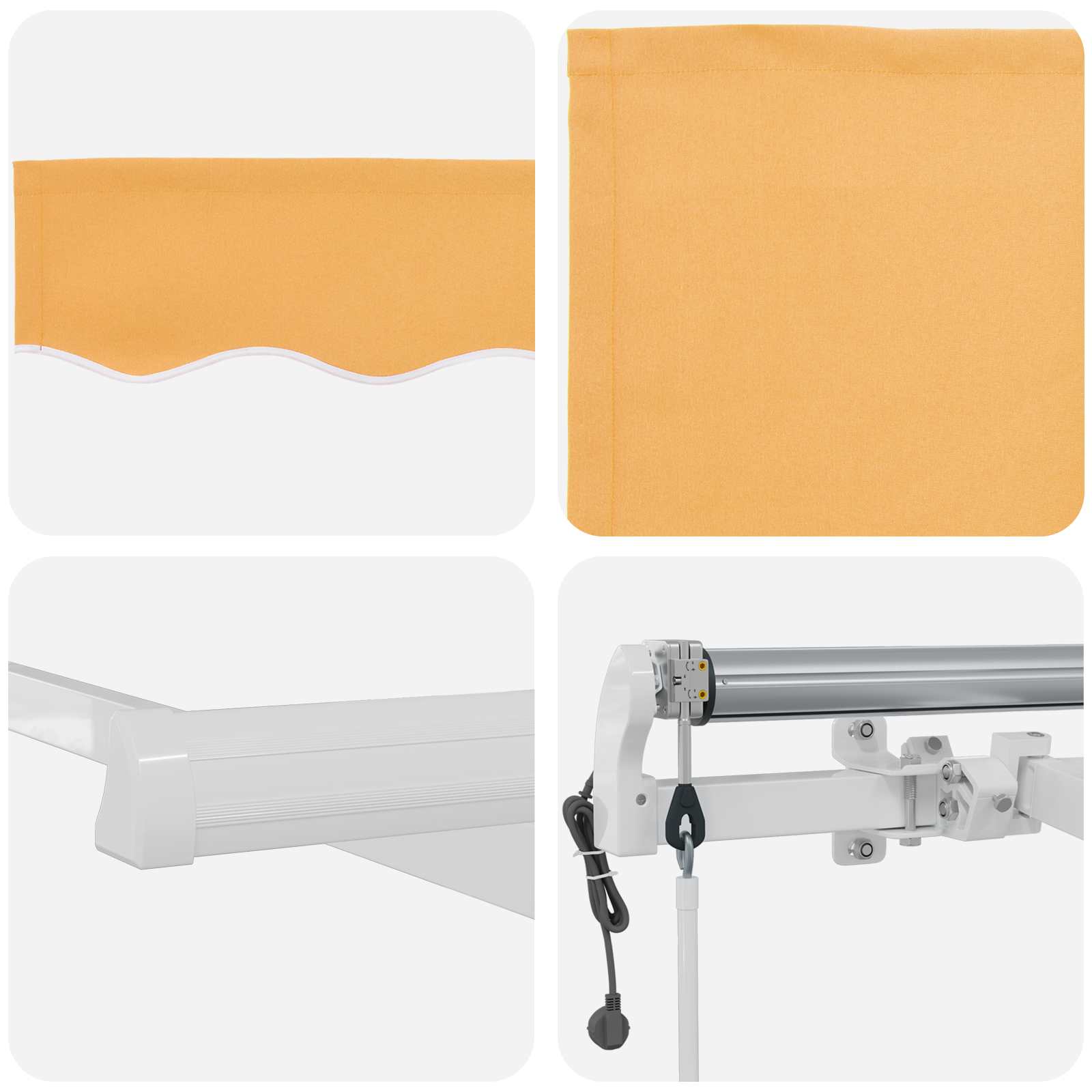 Povlačivi tende Pijesak 450 × 350 cm Tkanina i Aluminij
