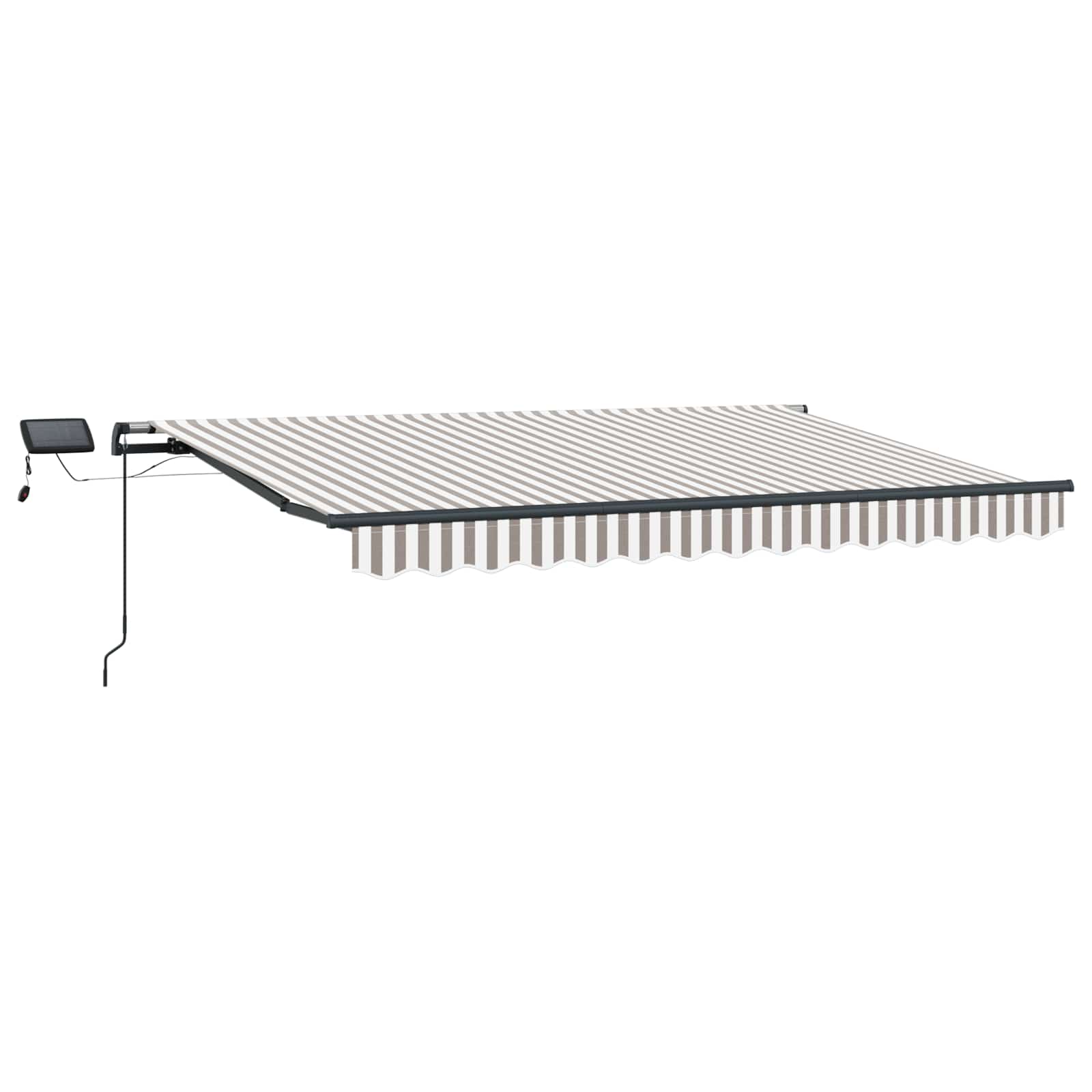 Povlačivi tende Svijetlo siva i bijela. 450 × 350 cm
