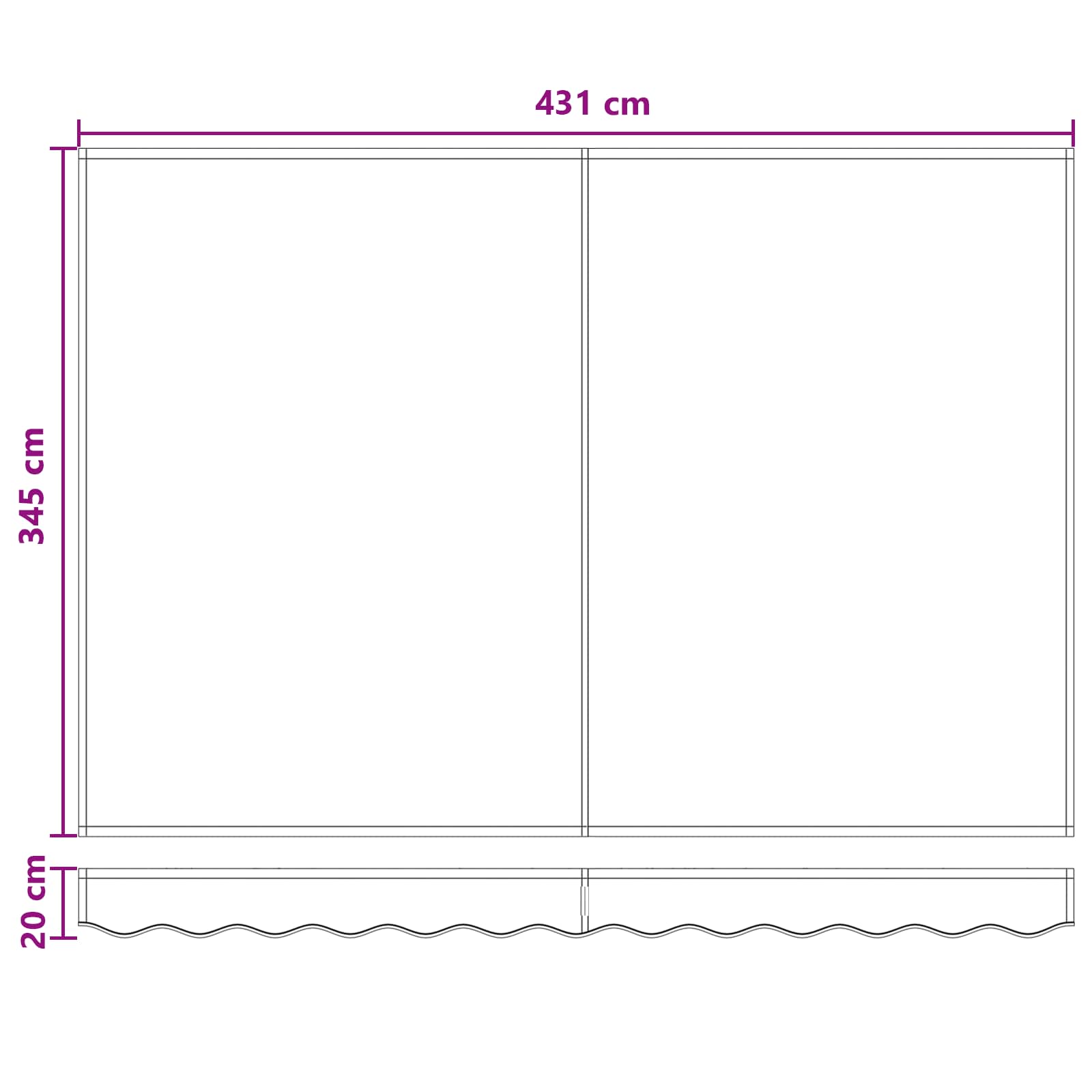 Ručno sklopiva tenda Svijetlo siva i bijela. 4,5 × 3,5 m