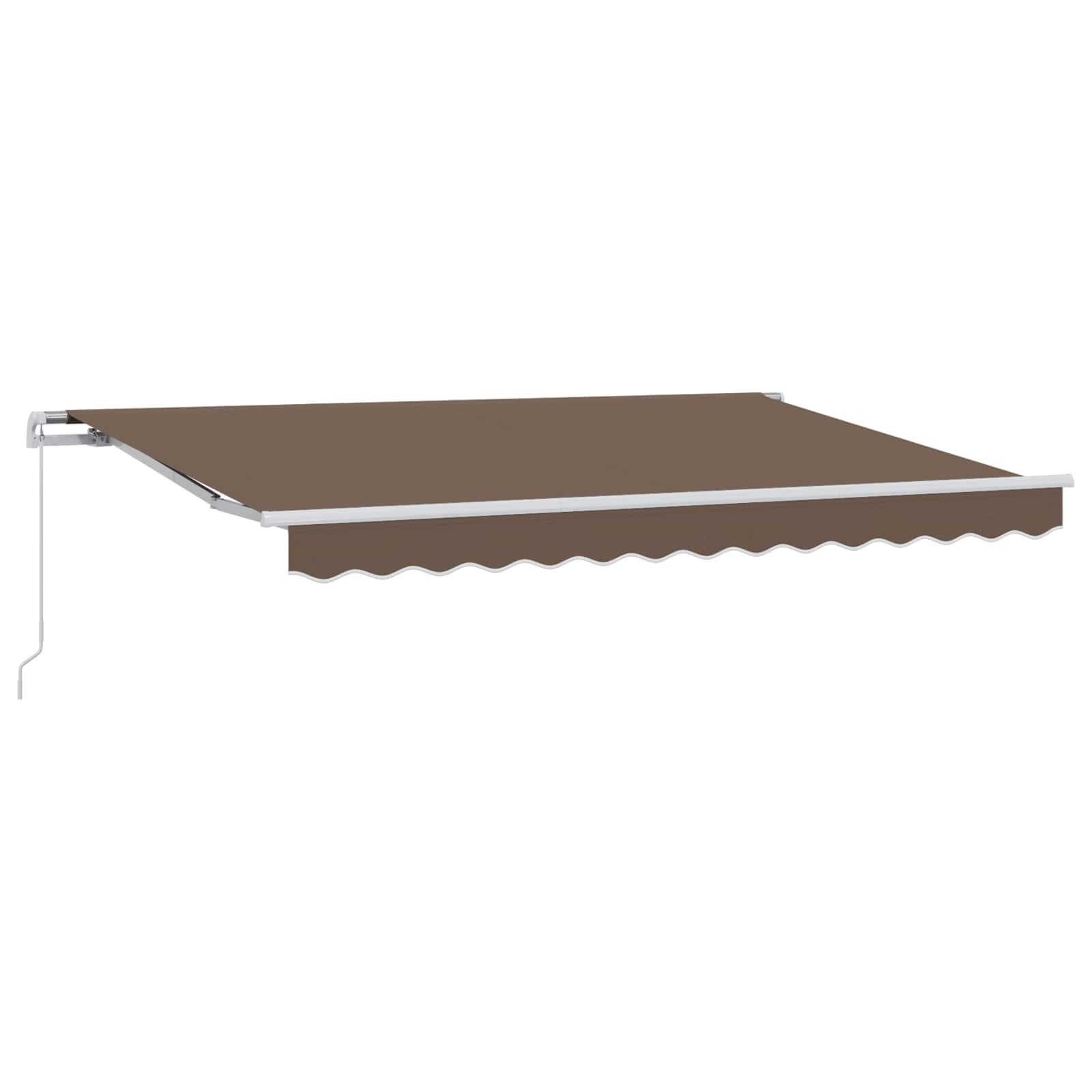 Povlačivi tende Sivosmeđa 500 × 300 cm Poliester i aluminij