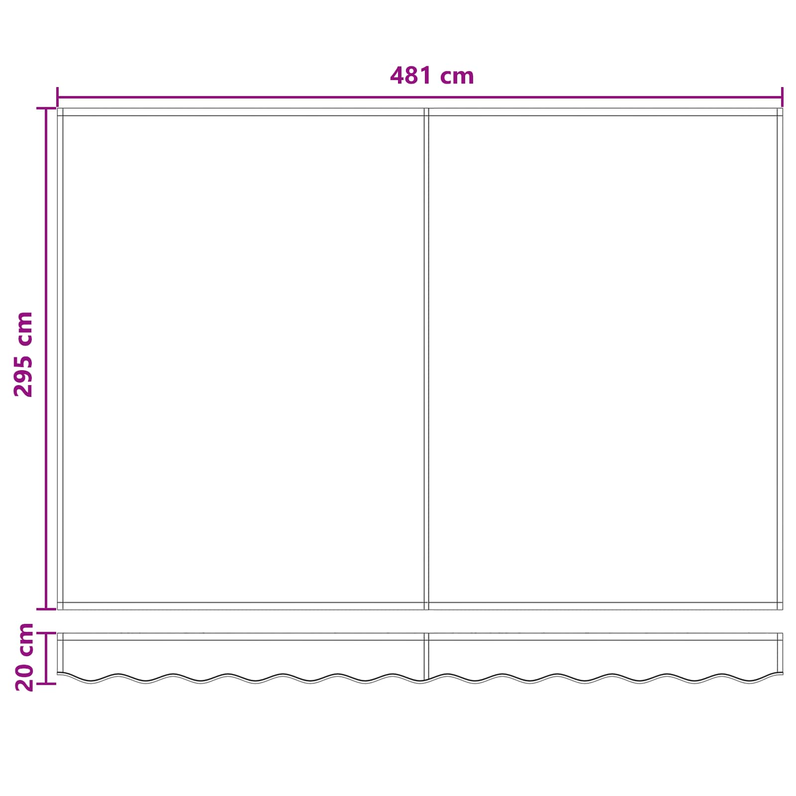 Povlačivi tende Sivosmeđa 500 × 300 cm Tkanina i Aluminij