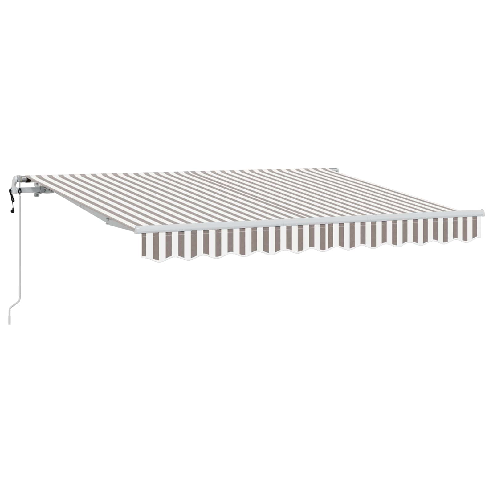 Povlačivi tende Svijetlo siva i bijela. 500 × 300 cm