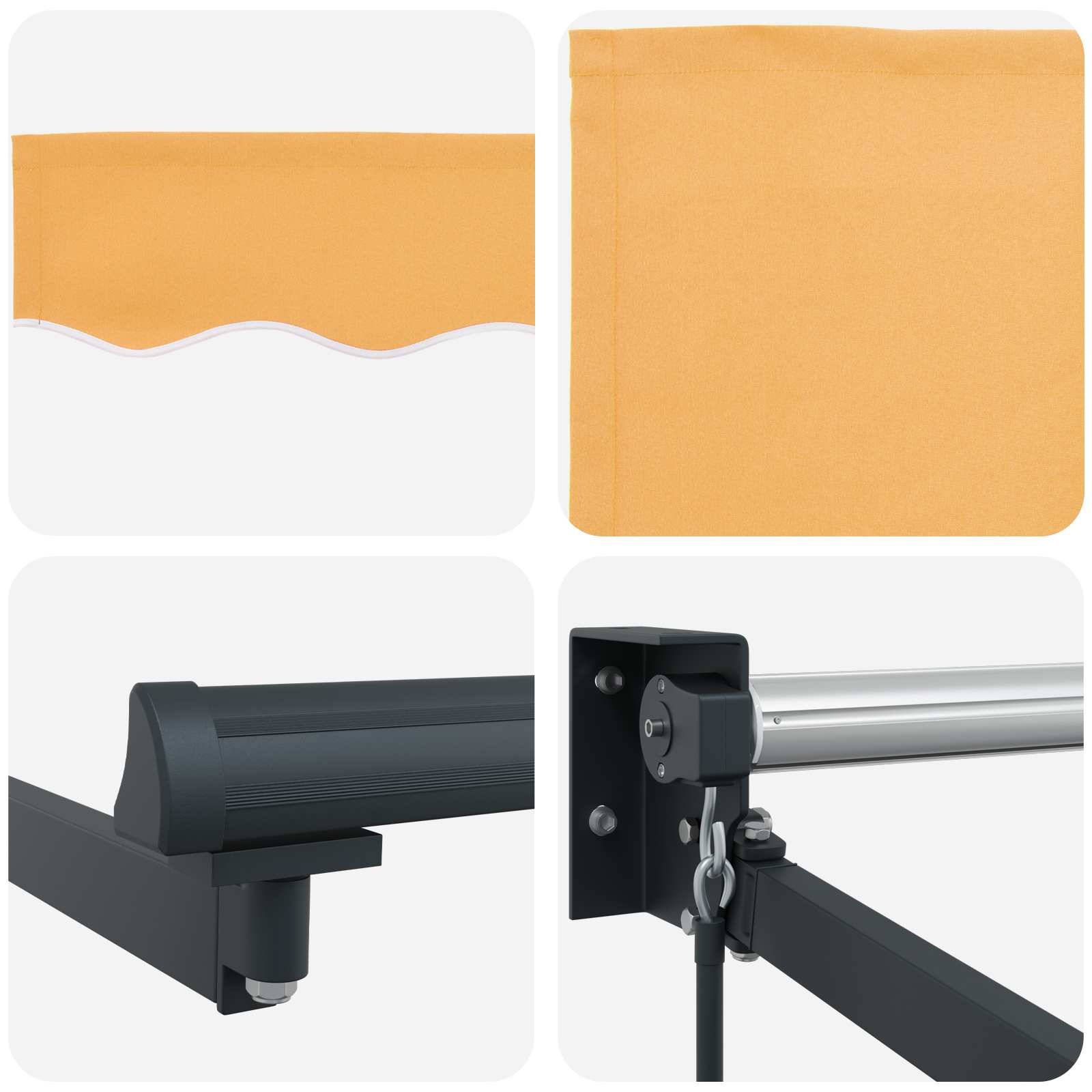 Povlačivi tende Pijesak 5 x 3 m 100% Poliester i Aluminij