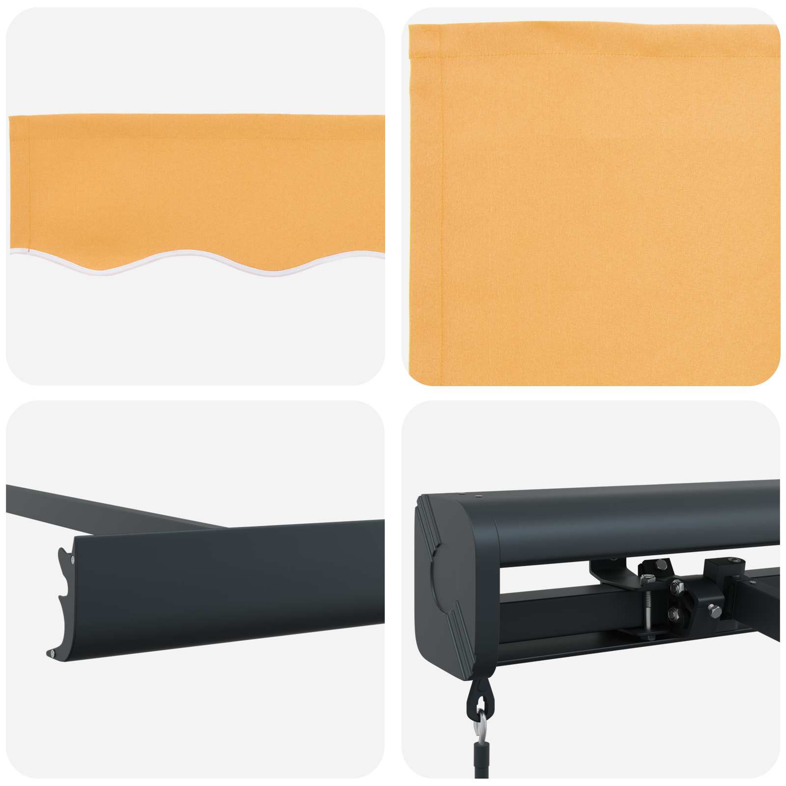 Povlačivi tende Pijesak 500 × 300 cm Platno i Aluminij