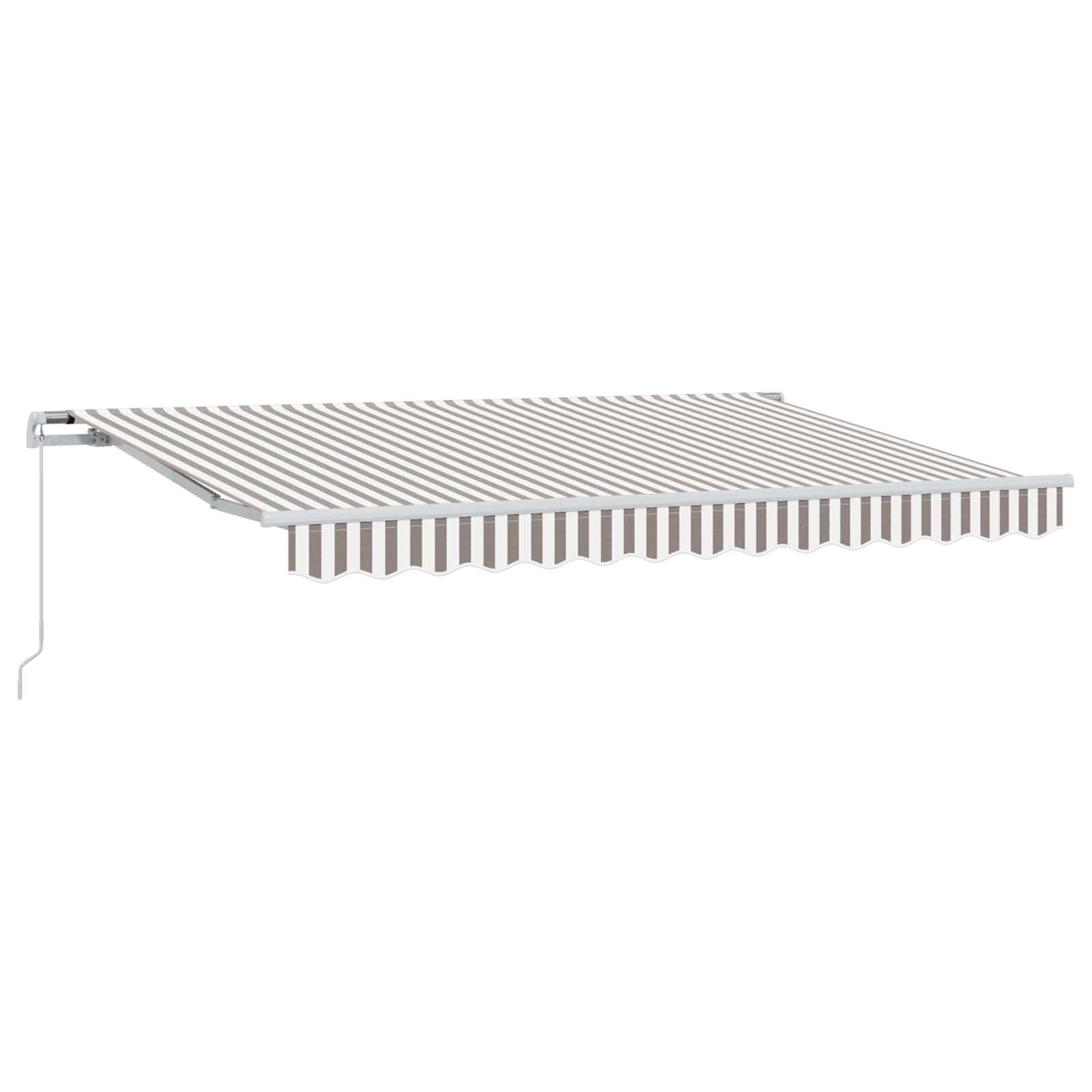 Povlačivi tende Svijetlo siva i bijela. 500 × 350 cm