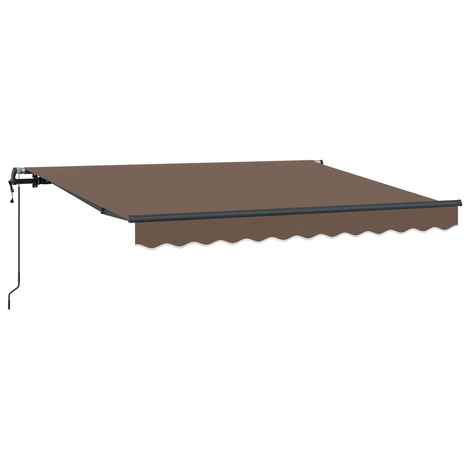 Povlačivi tende Sivosmeđa 600 × 350 cm Tkanina i Aluminij