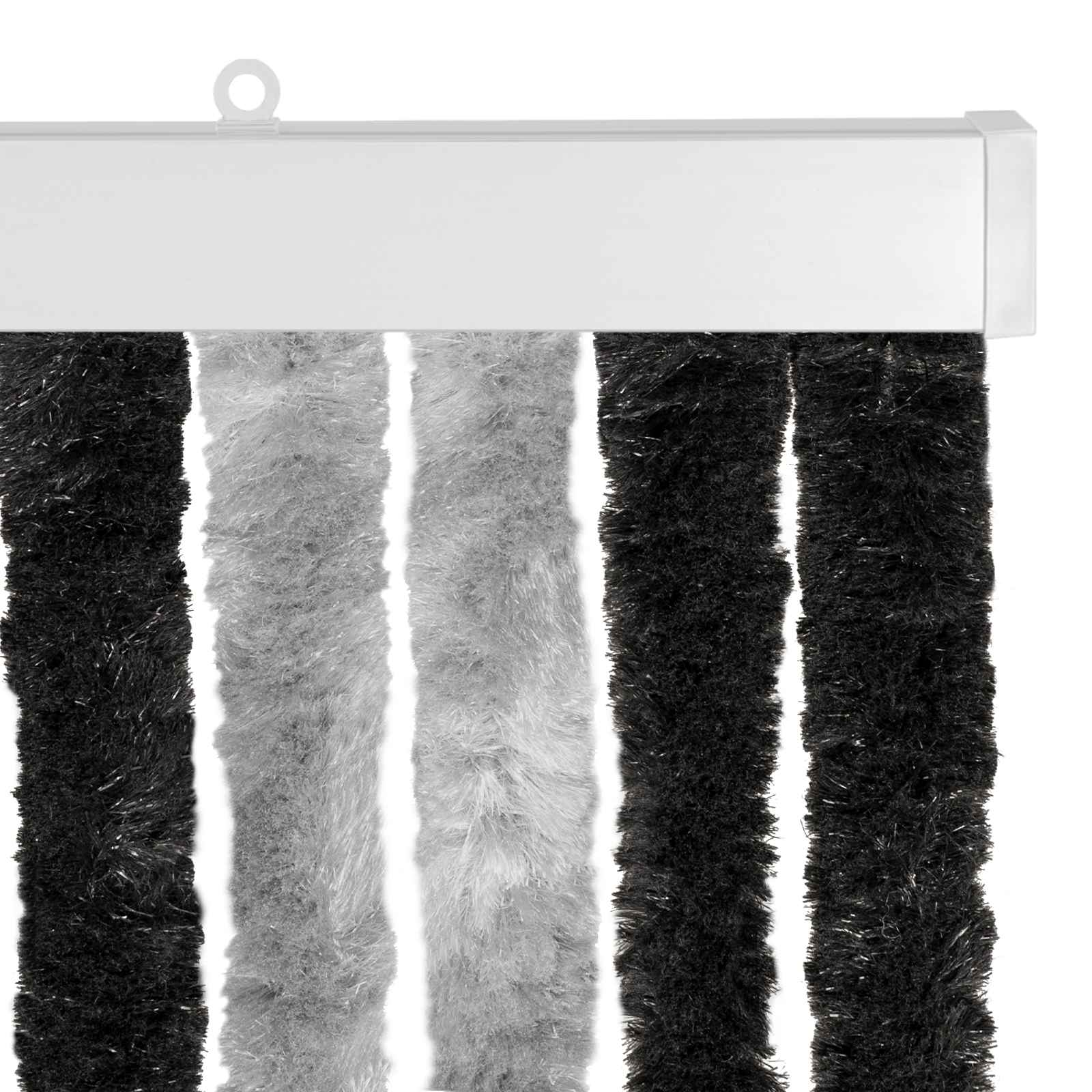 Zavjesa protiv insekata Chenille Siva i crna 90 x 200 cm